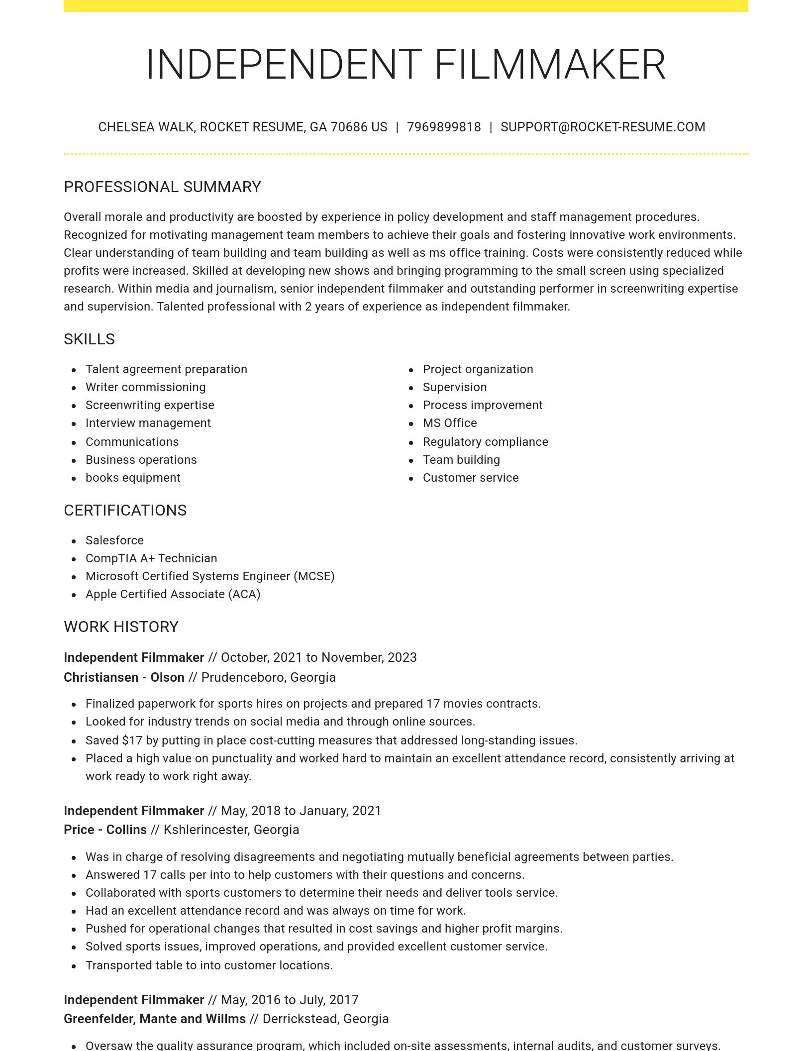 Grand resume template