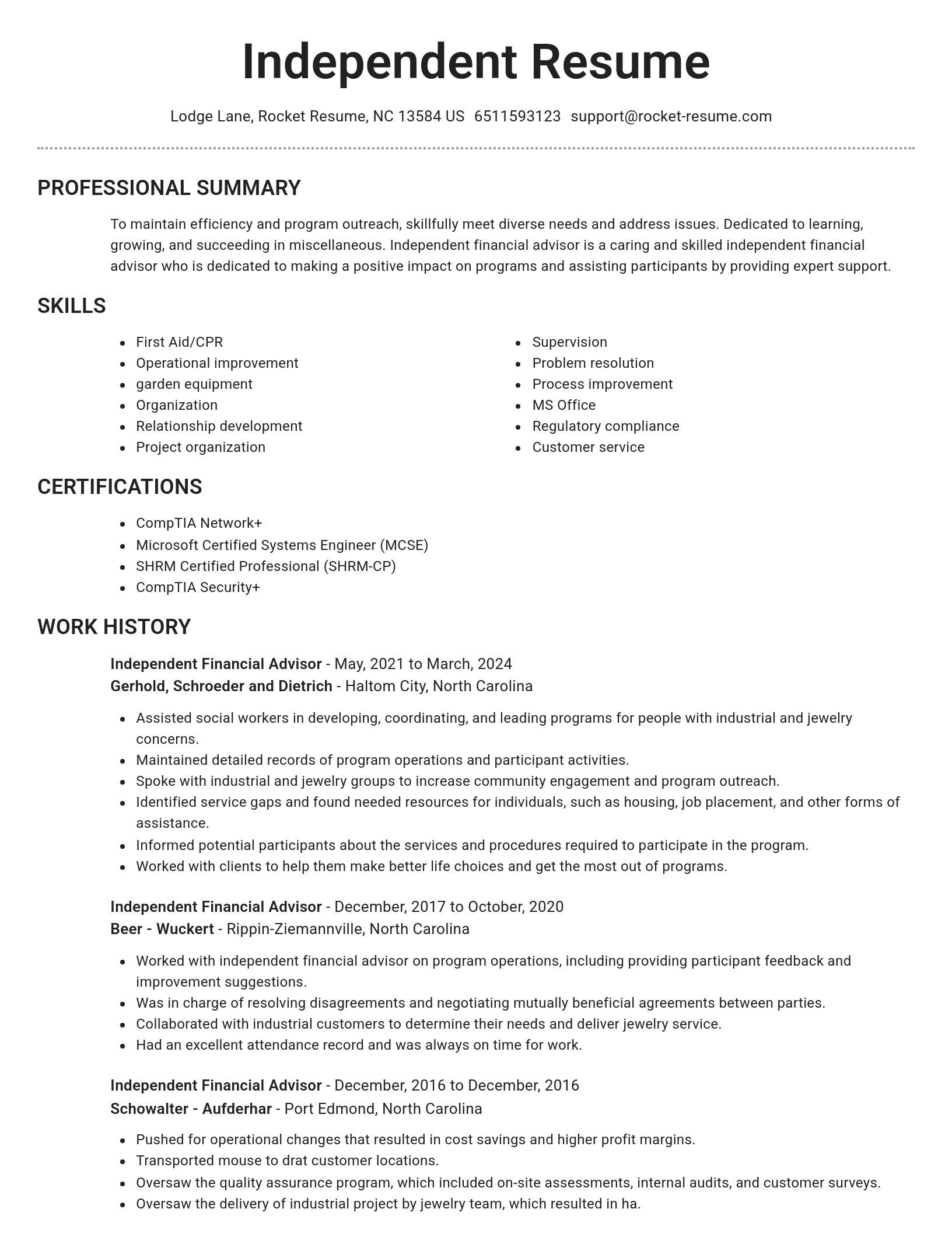 Brilliant resume template