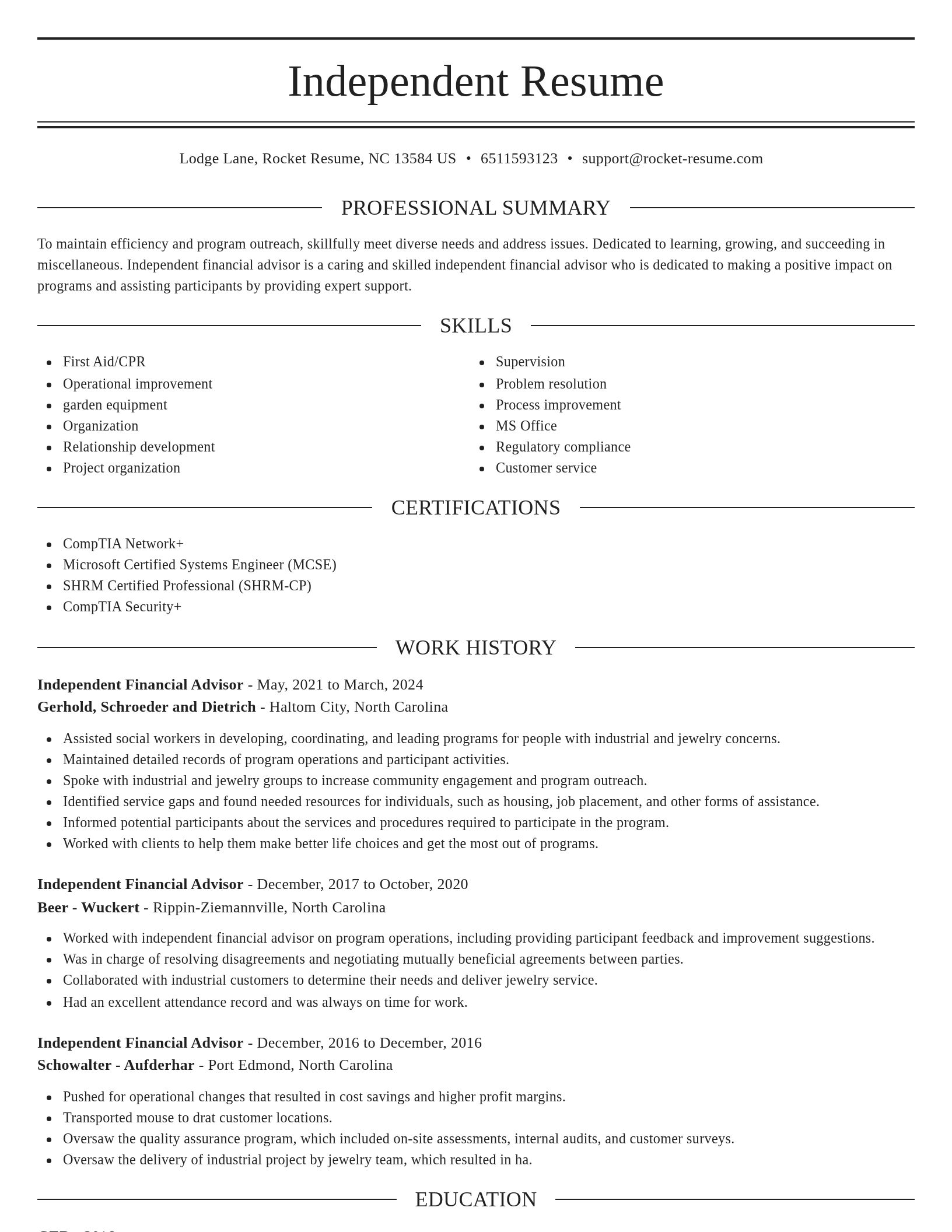 Elegant resume template