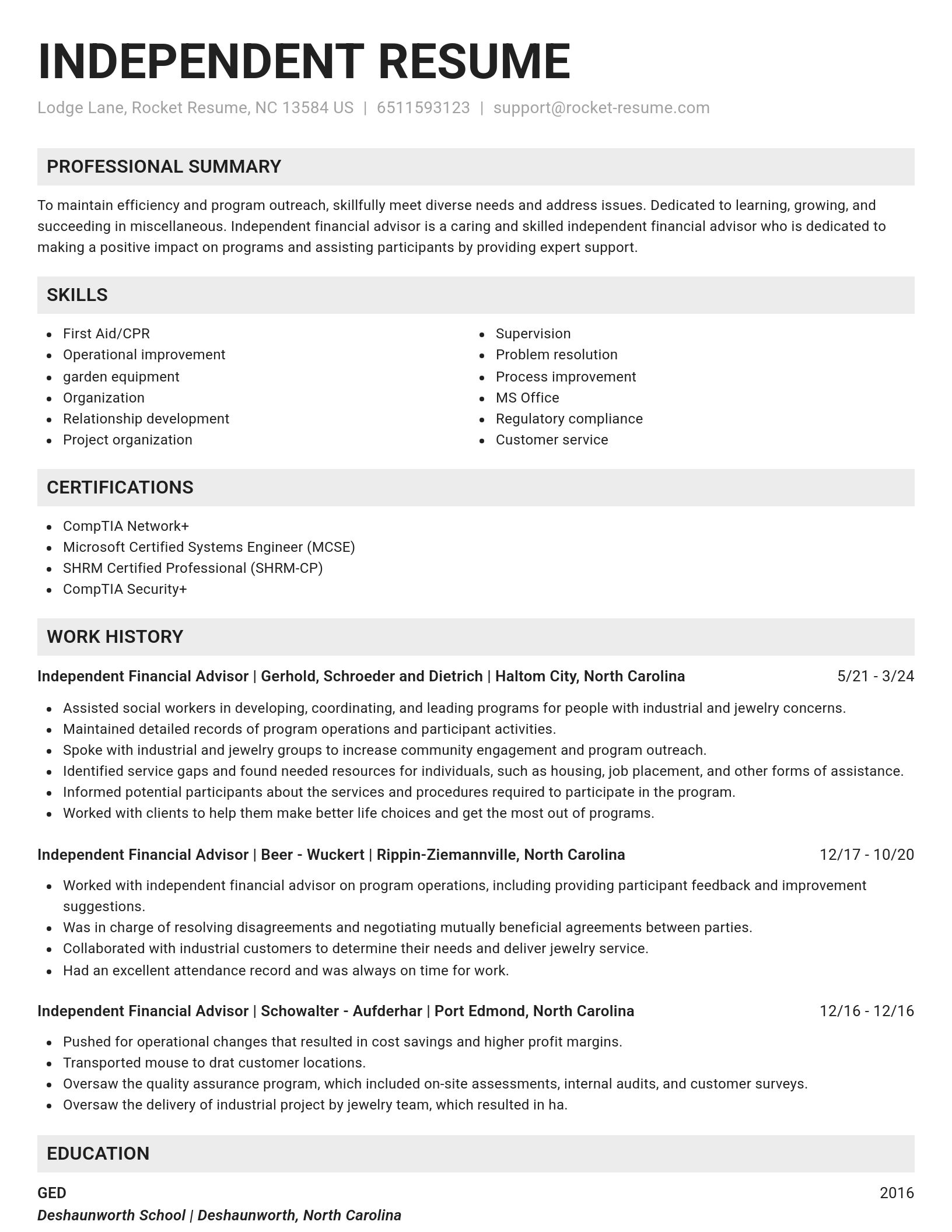 Genius resume template