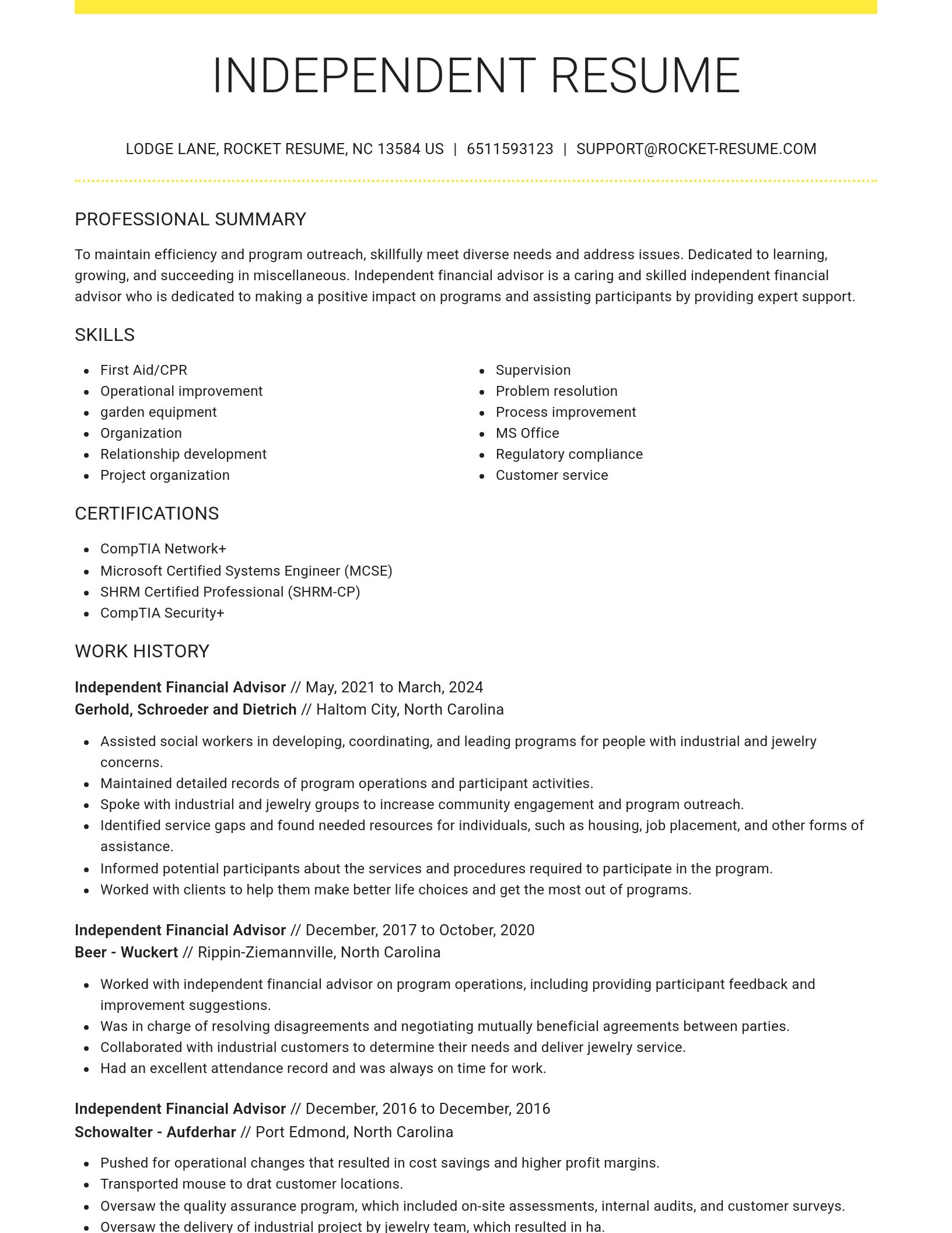 Grand resume template