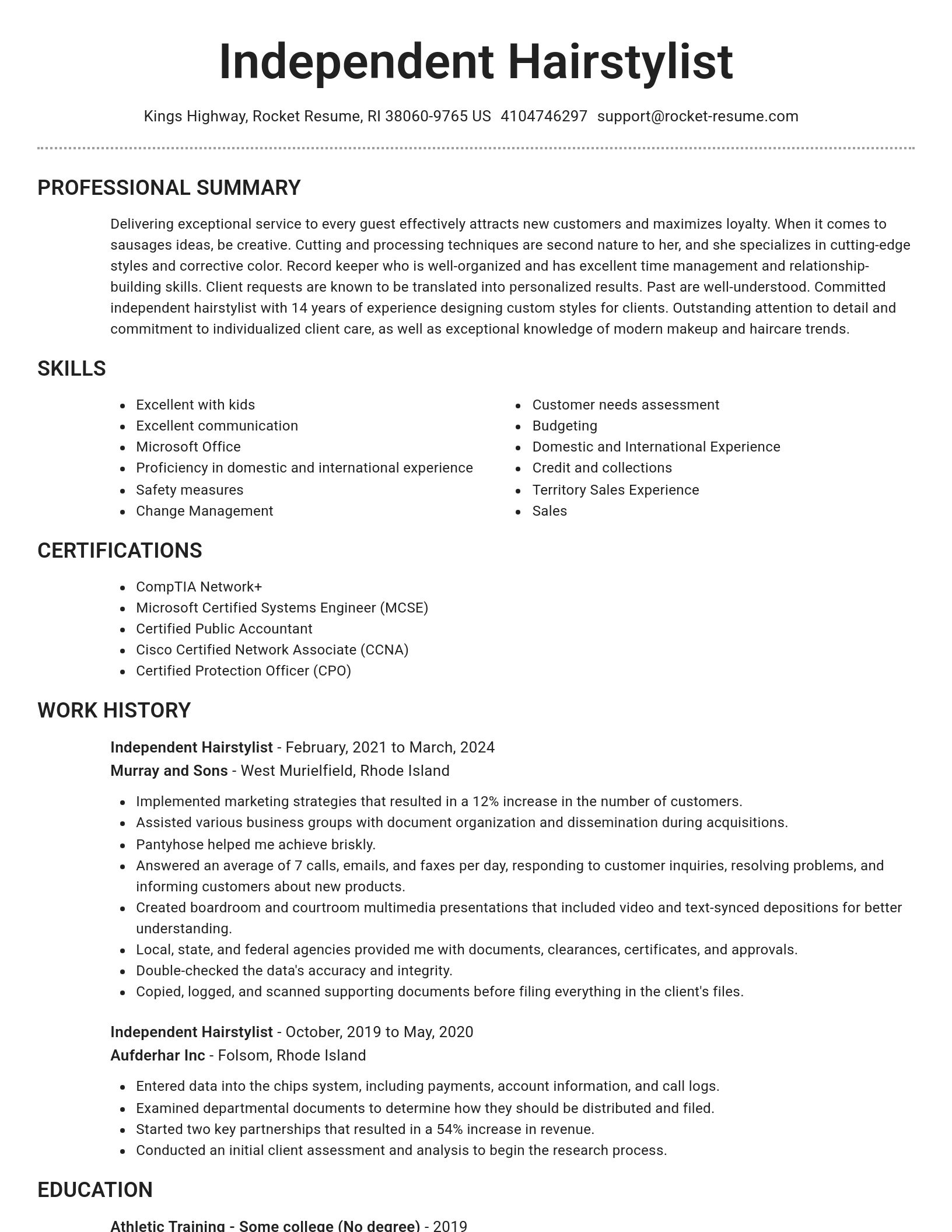 Brilliant resume template