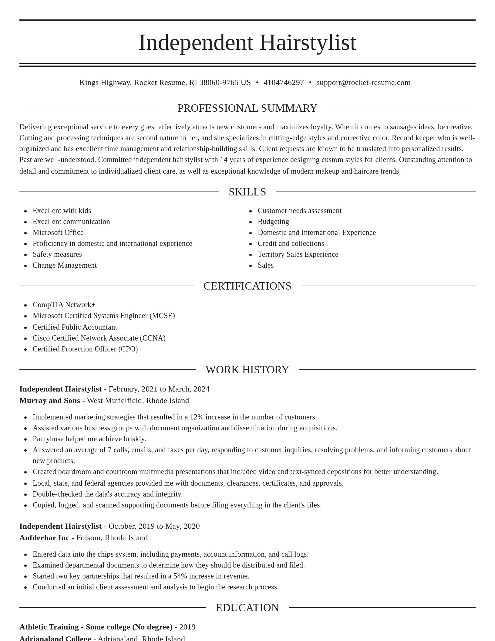 Elegant resume template