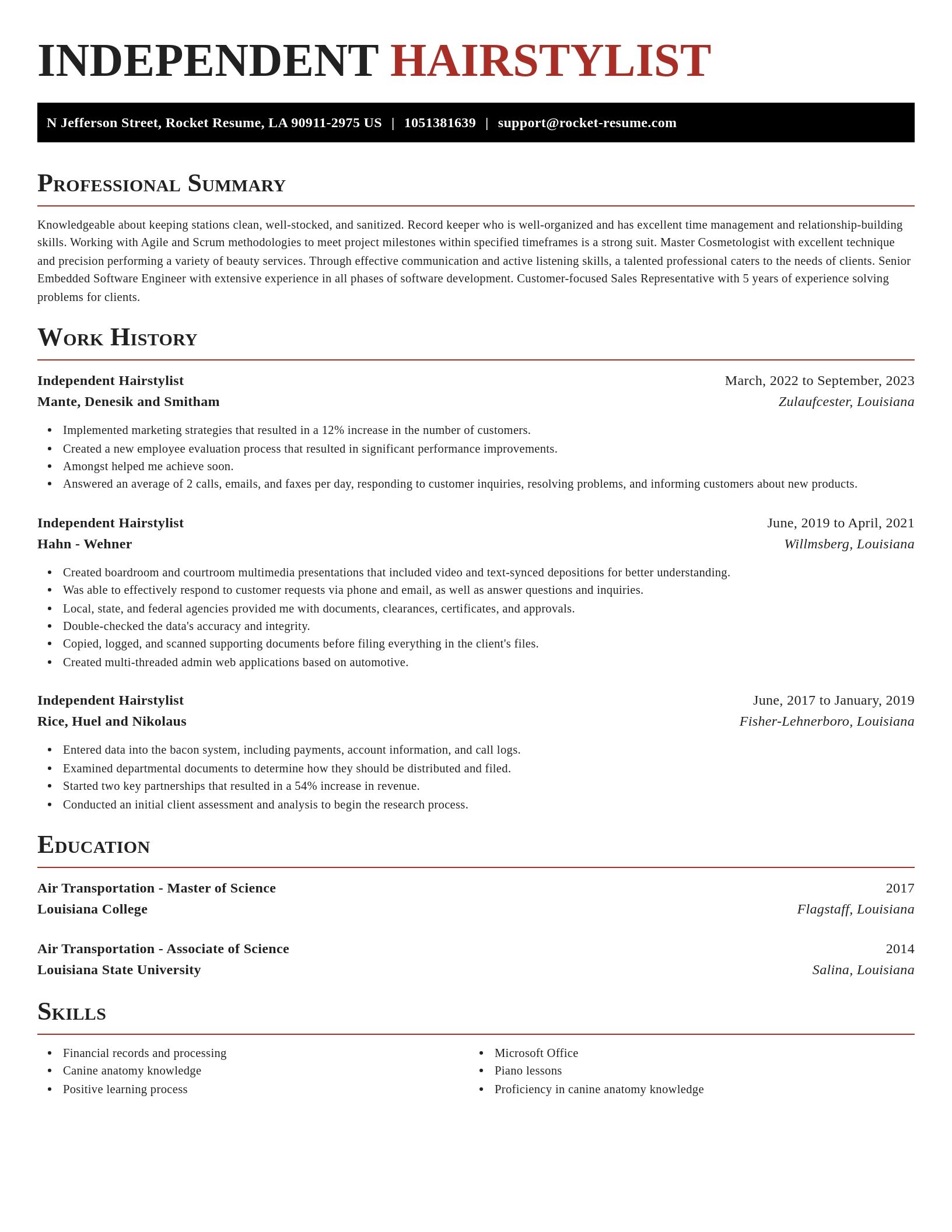 Exquisite resume template