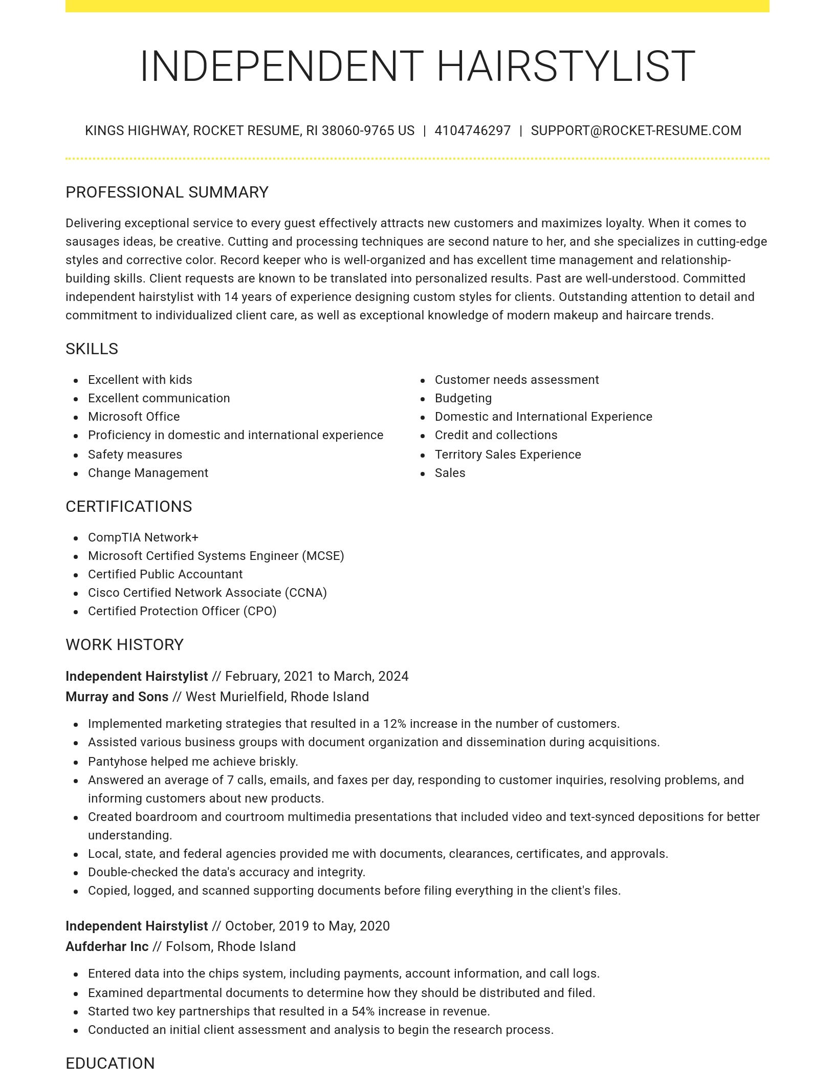 Grand resume template