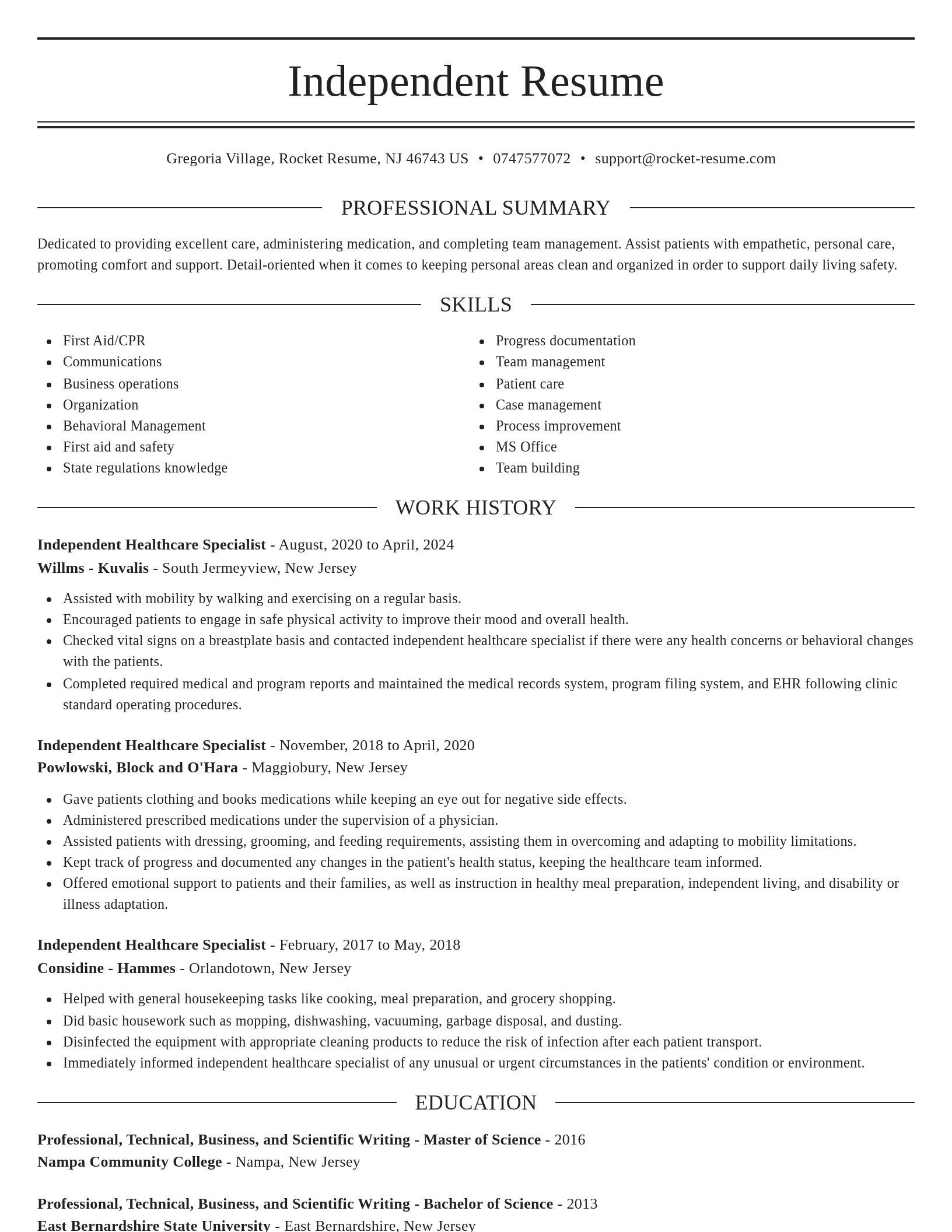 Elegant resume template