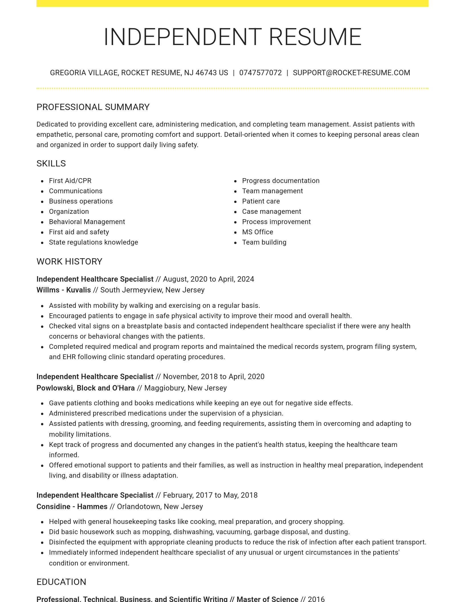 Grand resume template