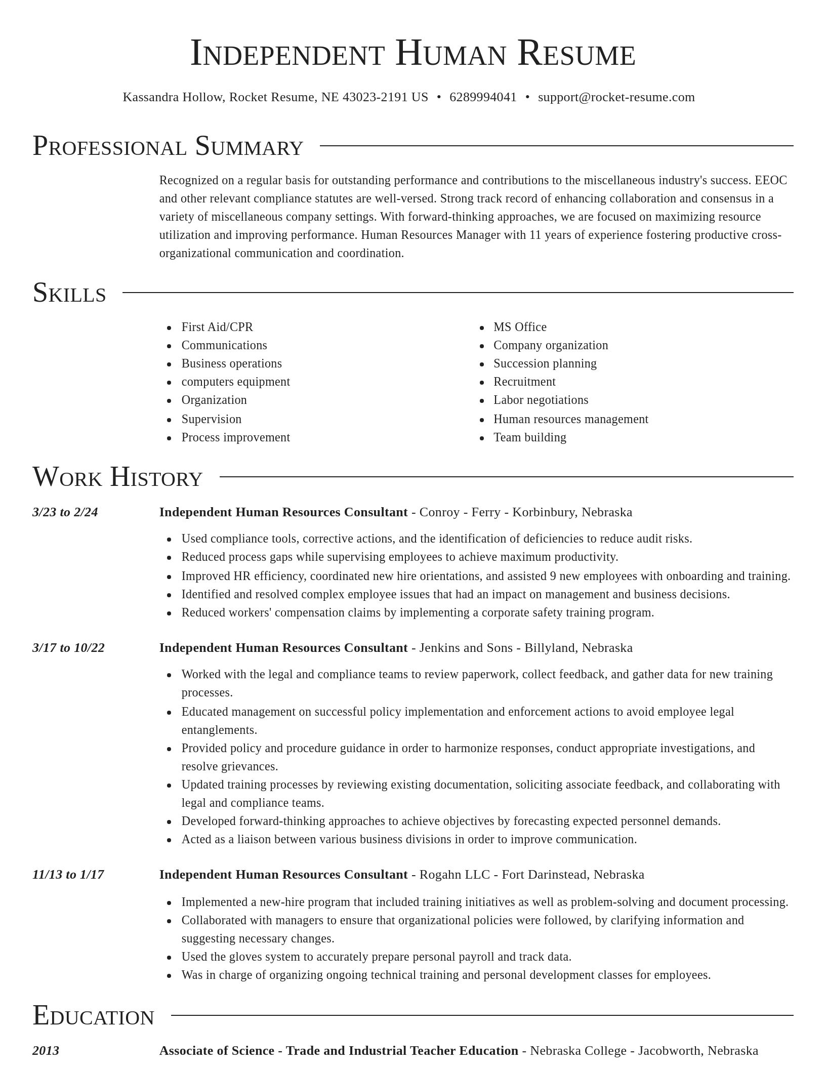 Director resume template