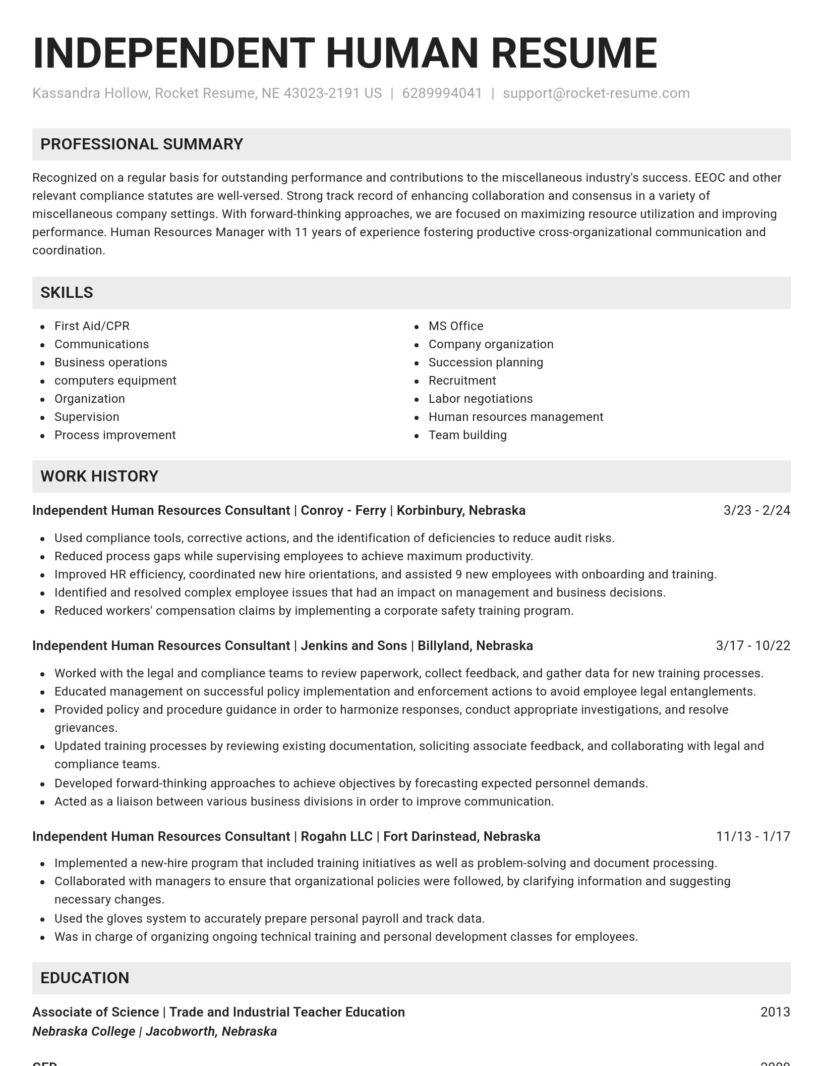 Genius resume template