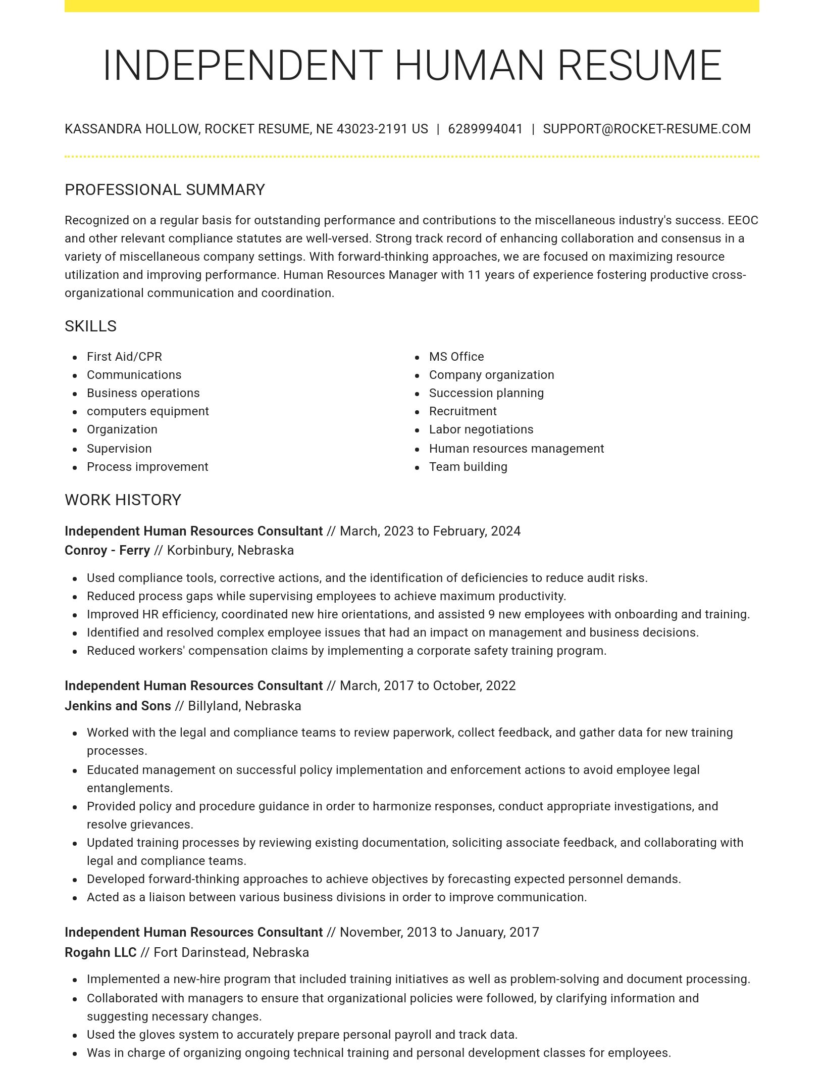 Grand resume template
