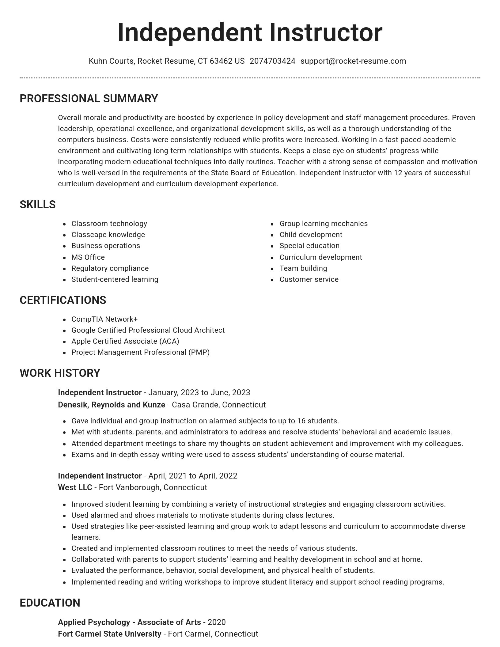 Brilliant resume template