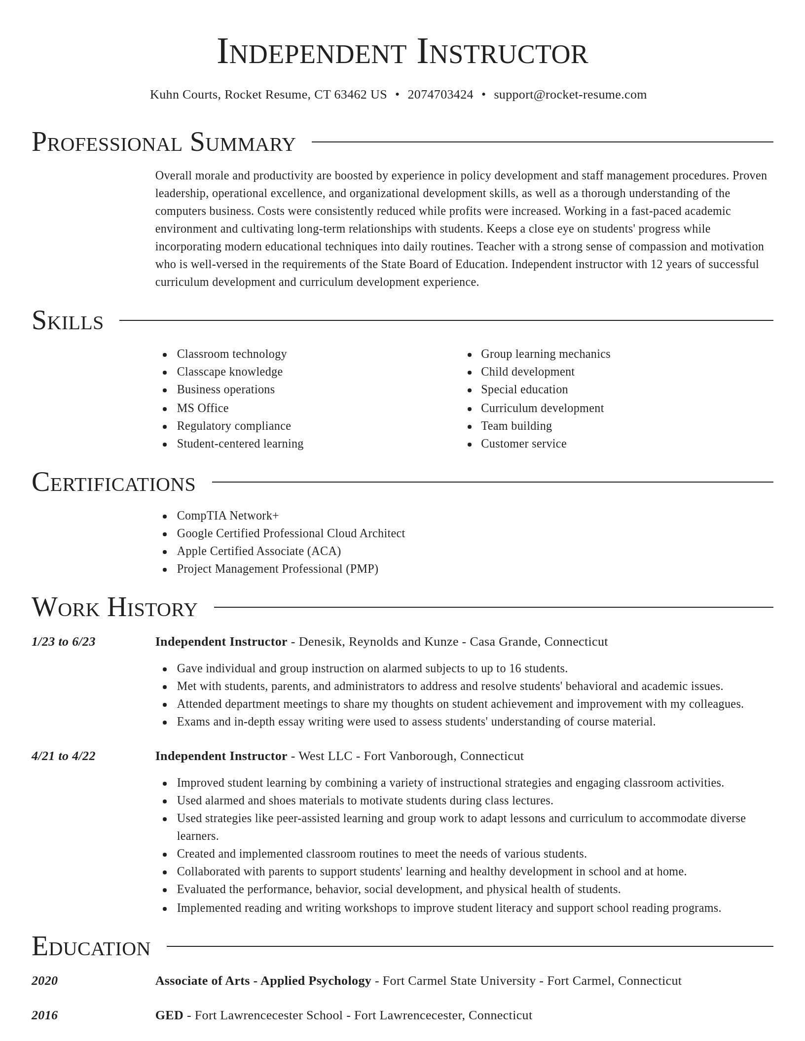 Director resume template