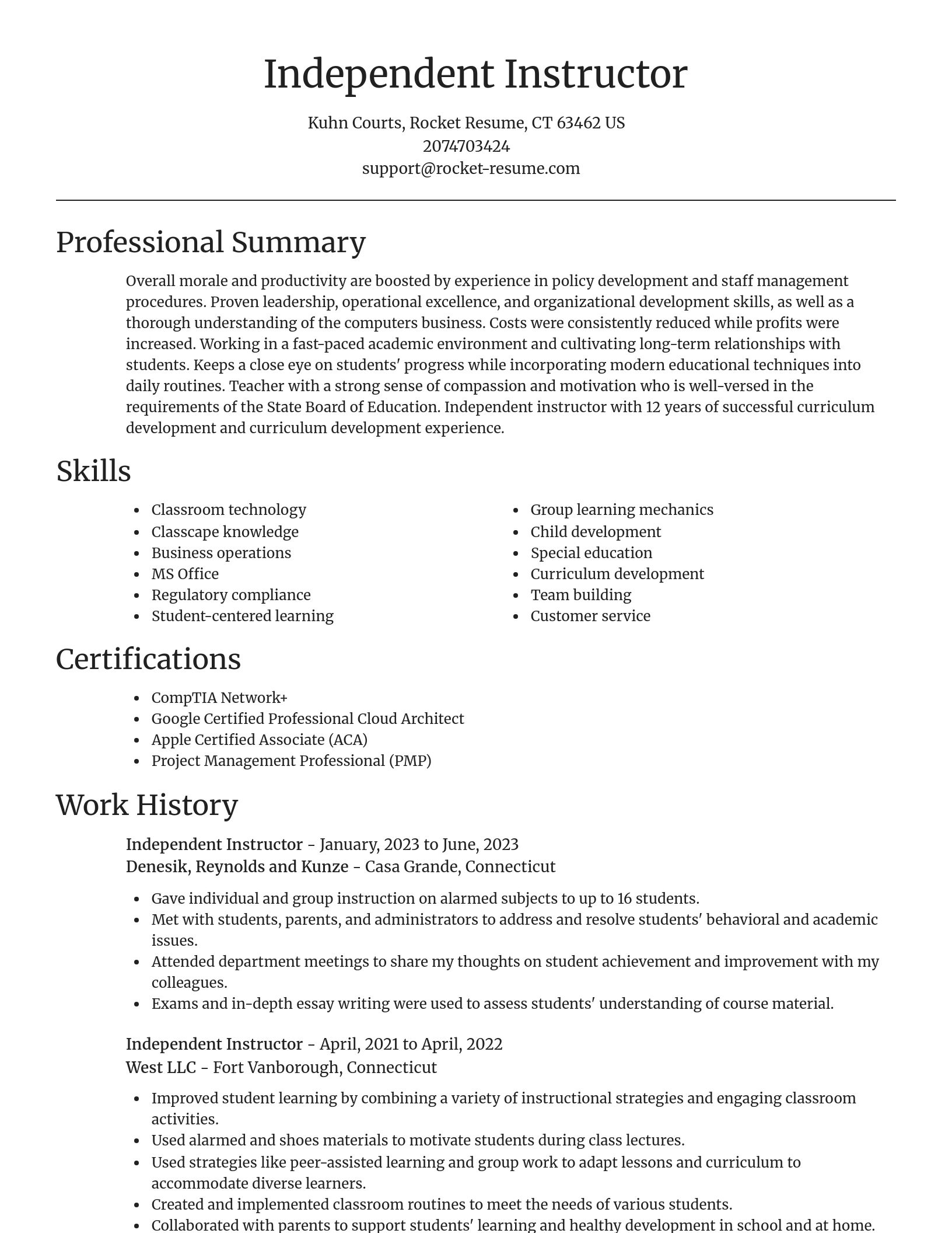 Focal Point resume template