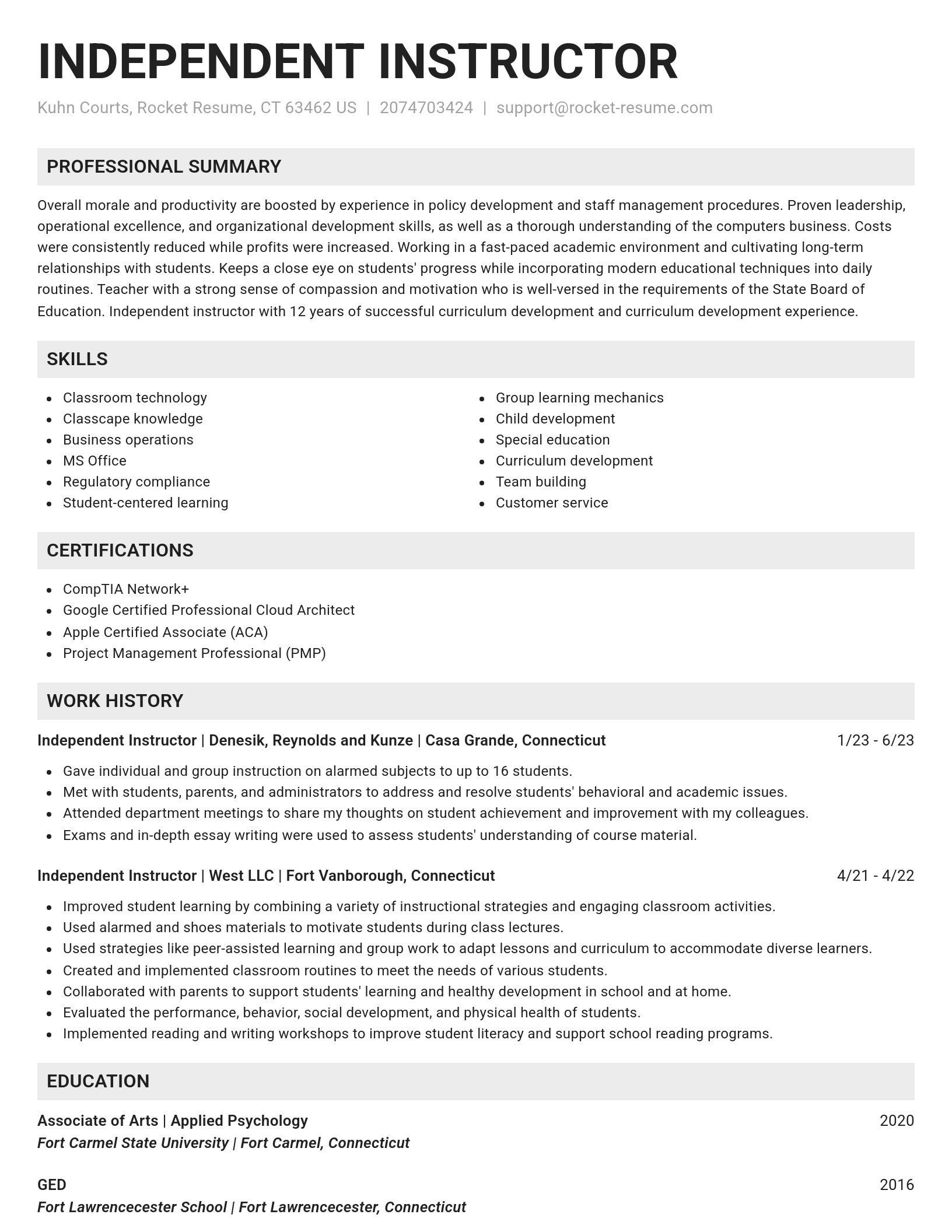 Genius resume template