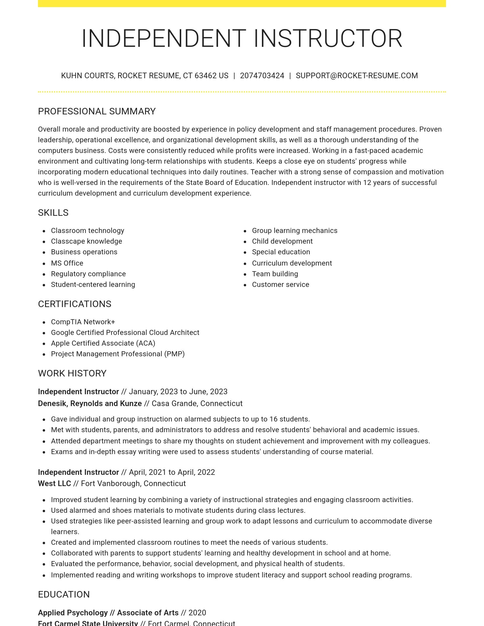 Grand resume template