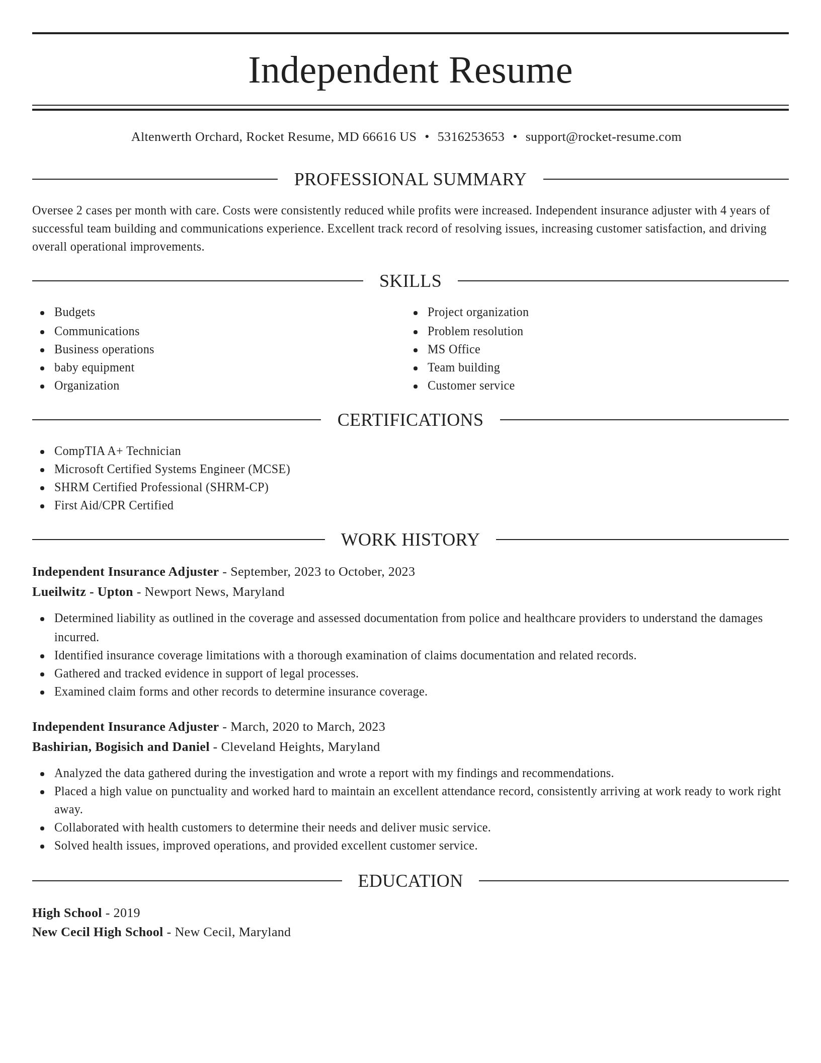 Elegant resume template