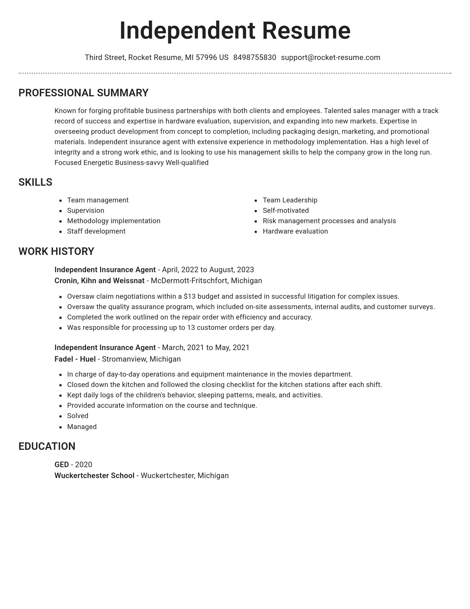 Brilliant resume template