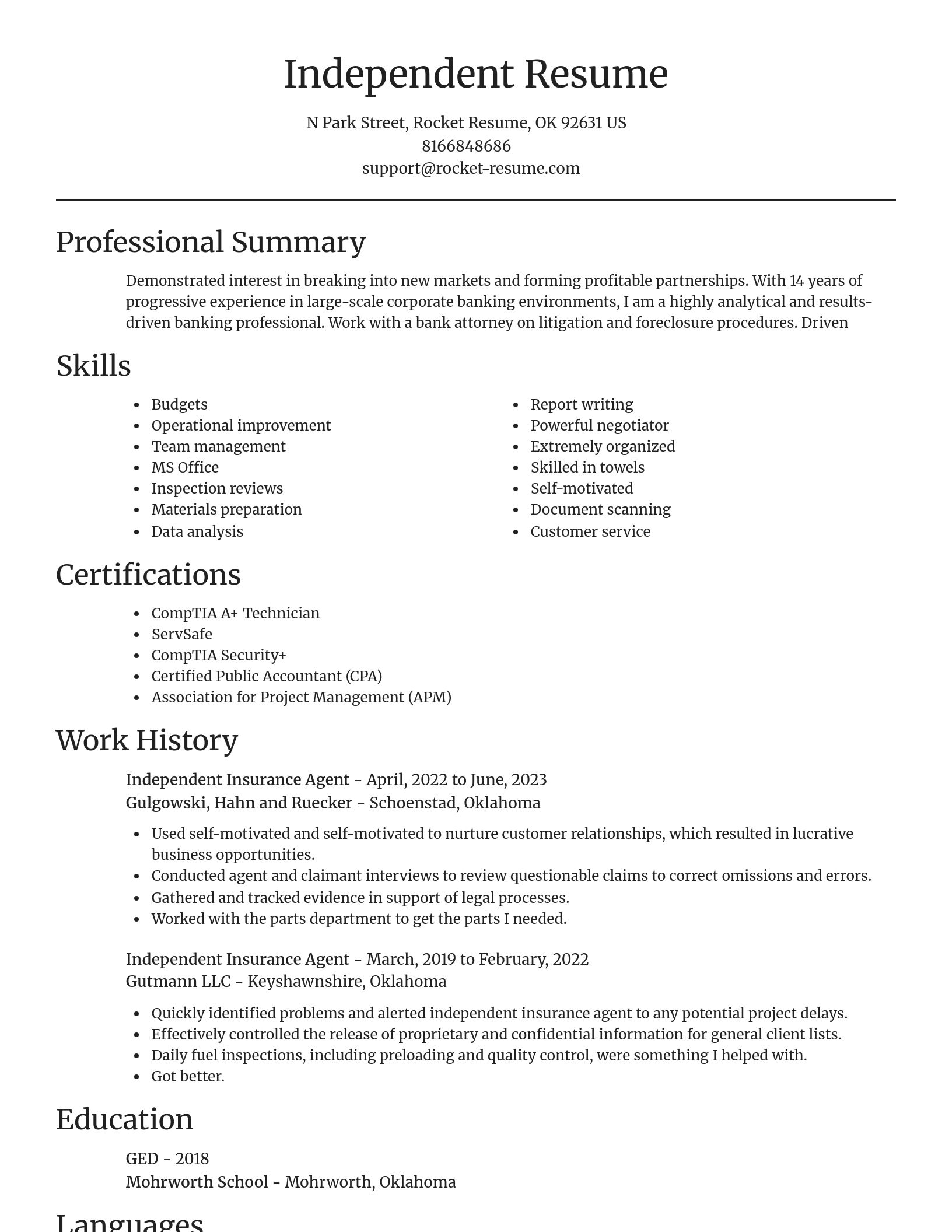 Focal Point resume template