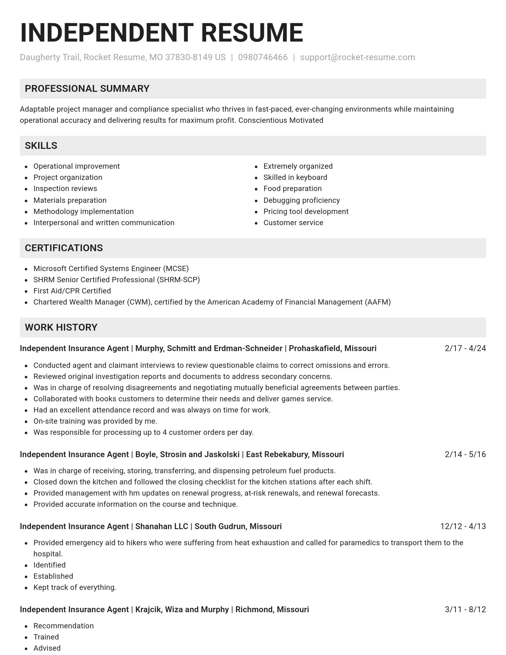 Genius resume template
