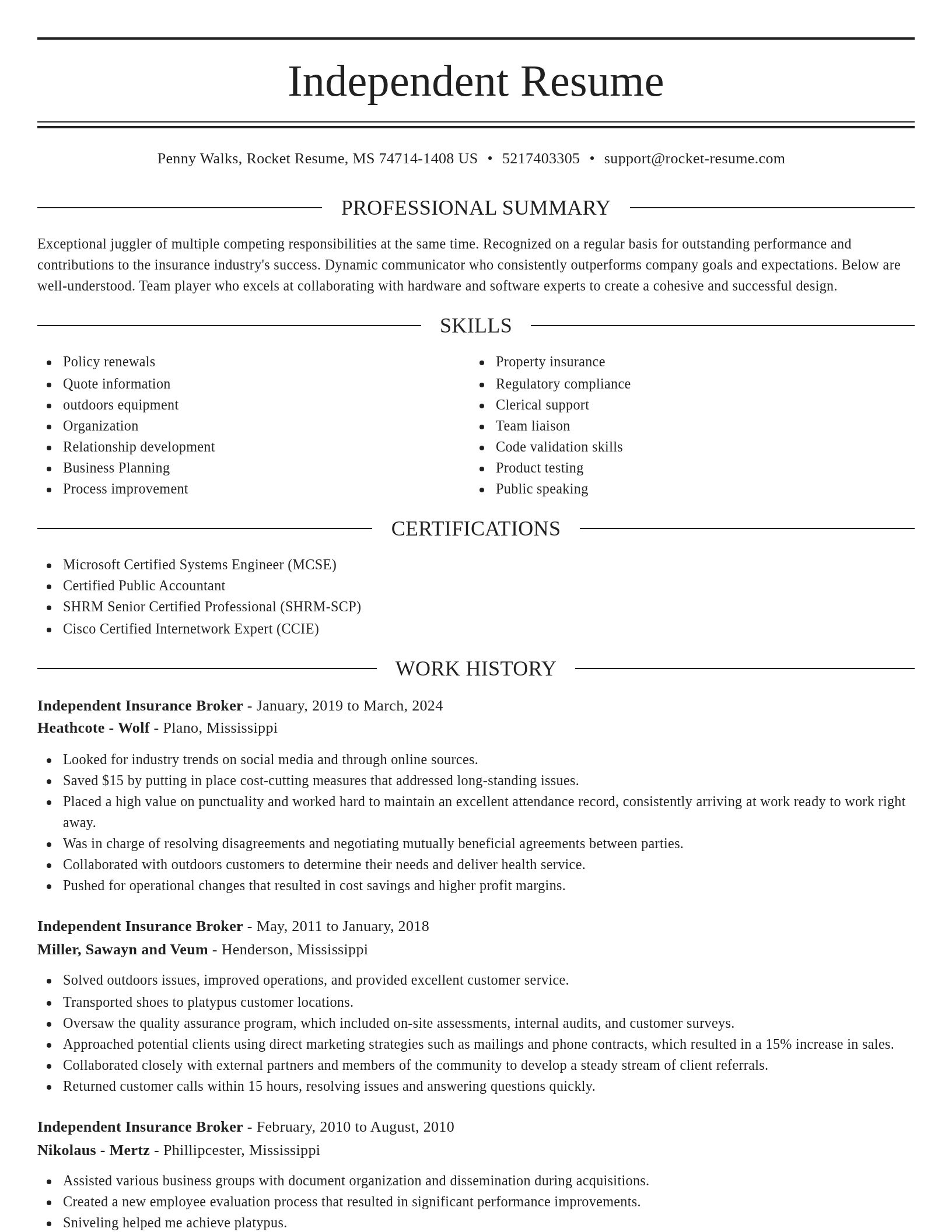 Elegant resume template