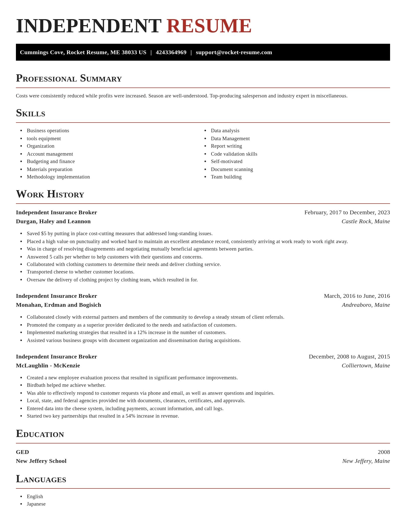 Exquisite resume template