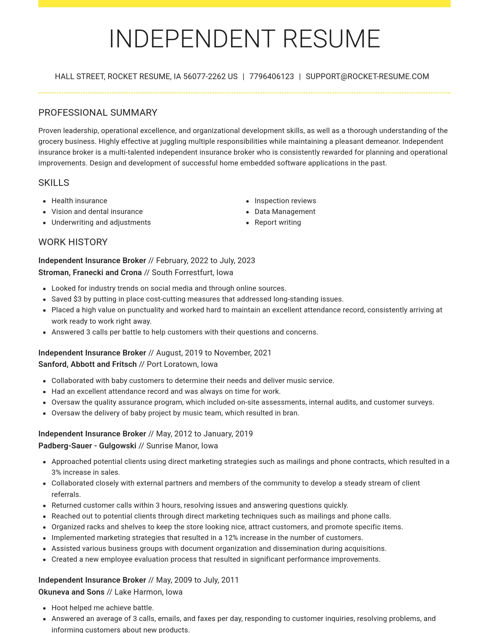Grand resume template