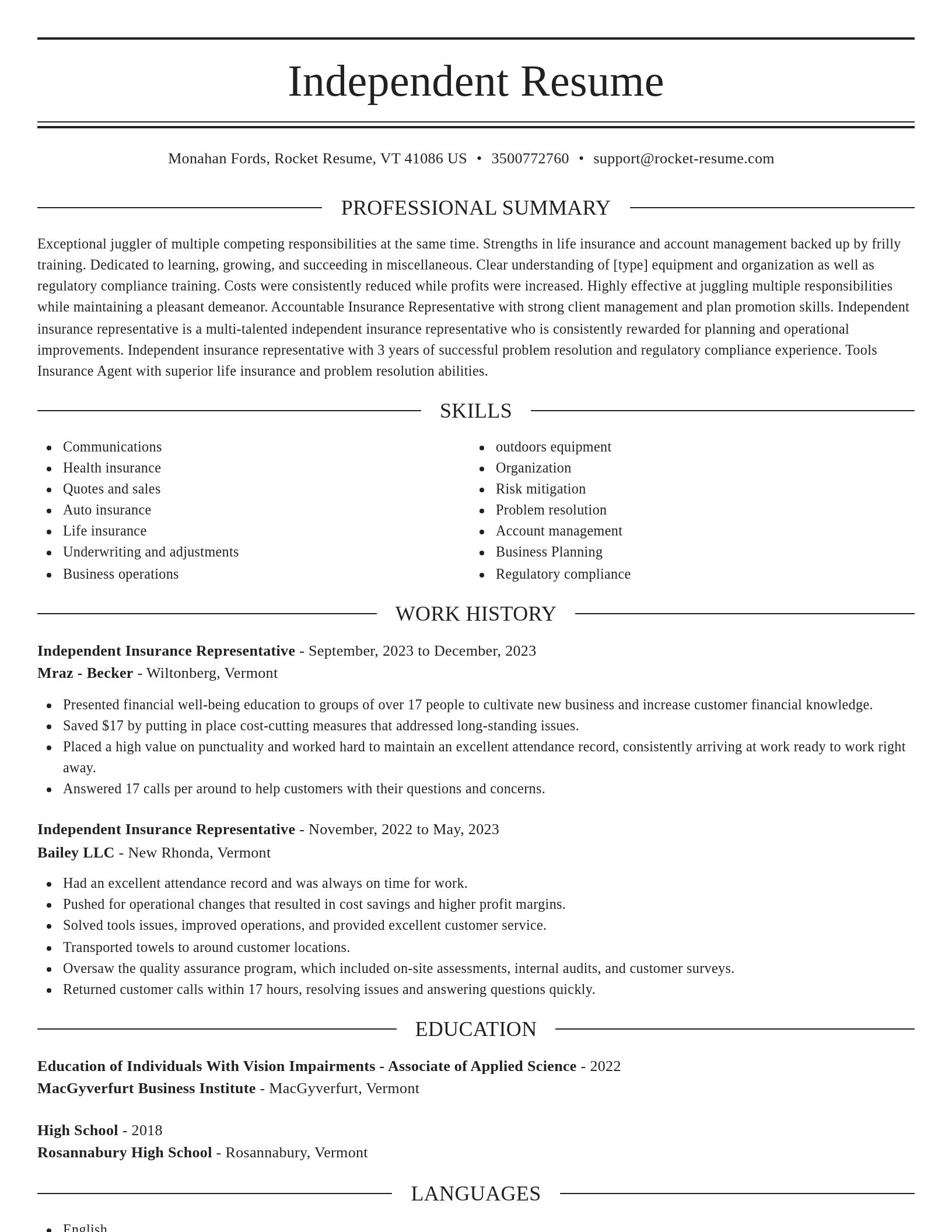 Elegant resume template