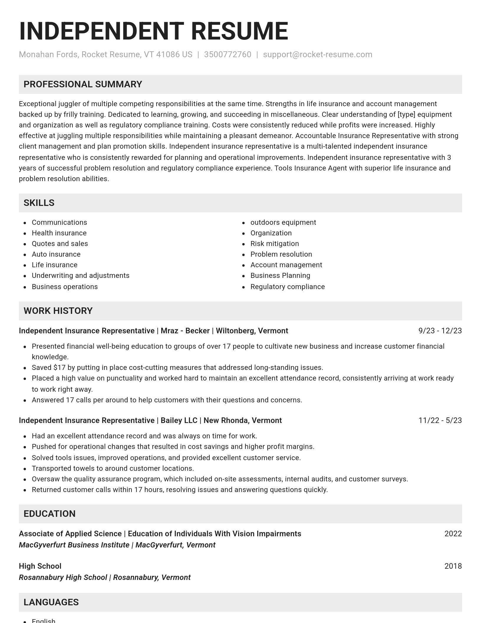 Genius resume template