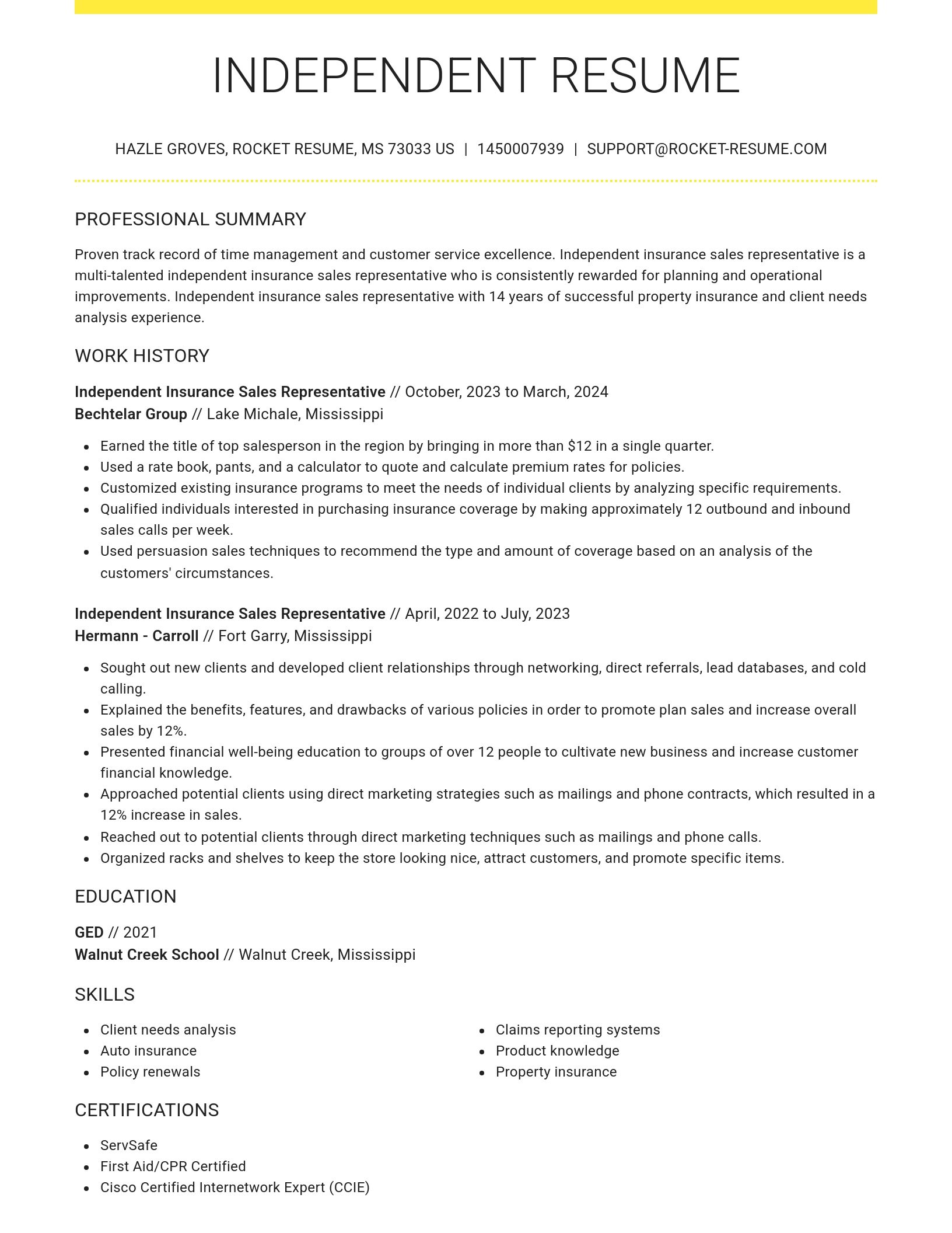 Grand resume template