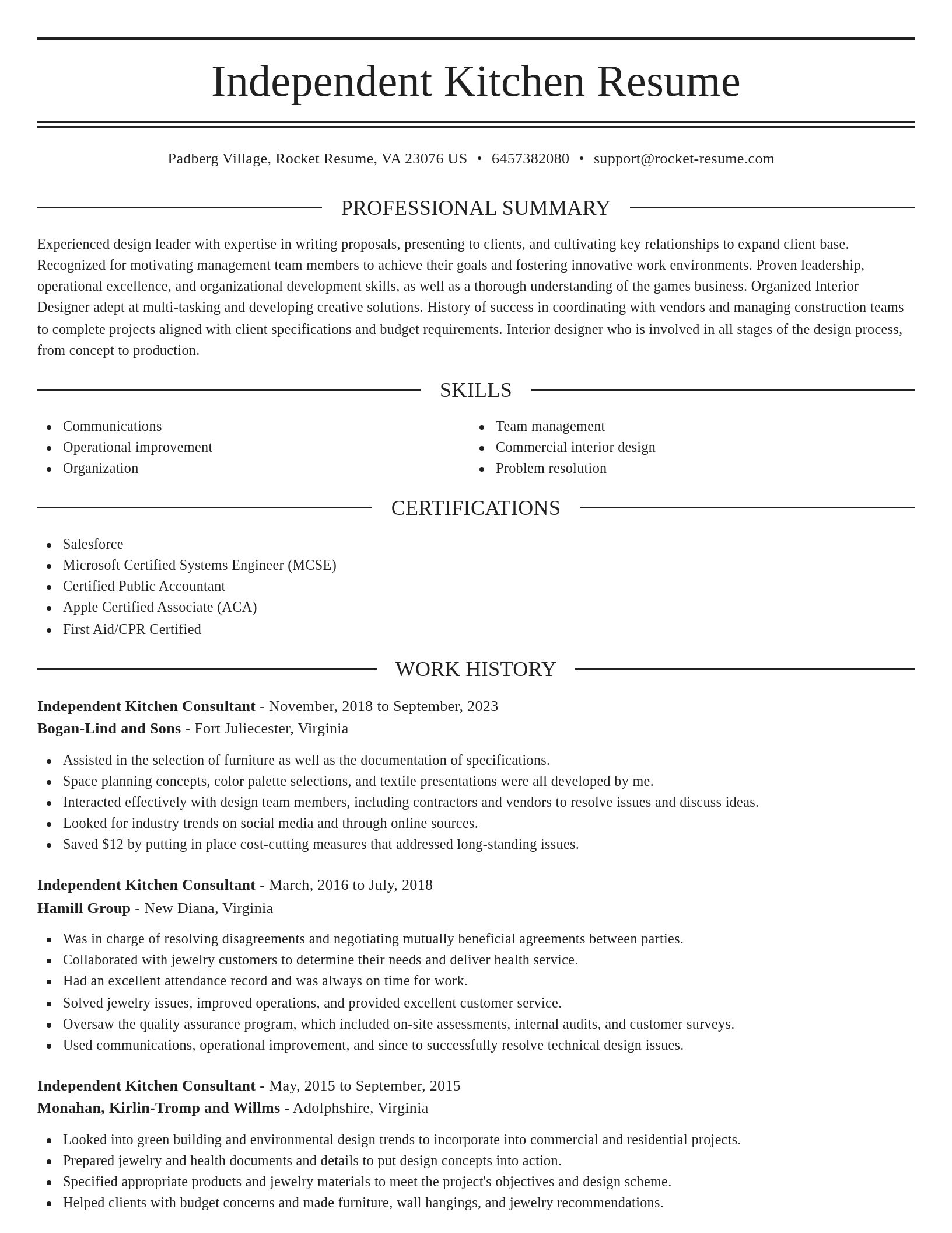 Elegant resume template