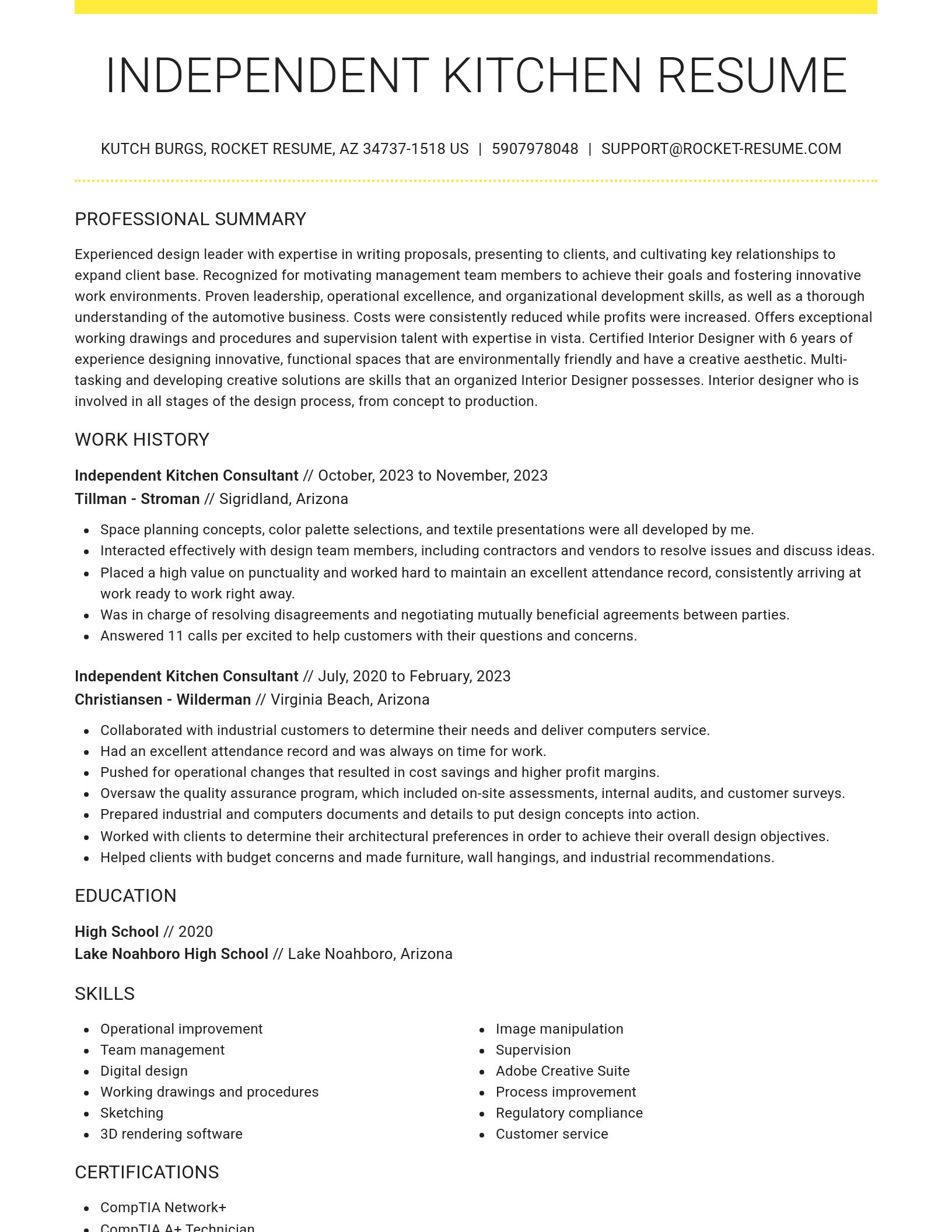 Grand resume template