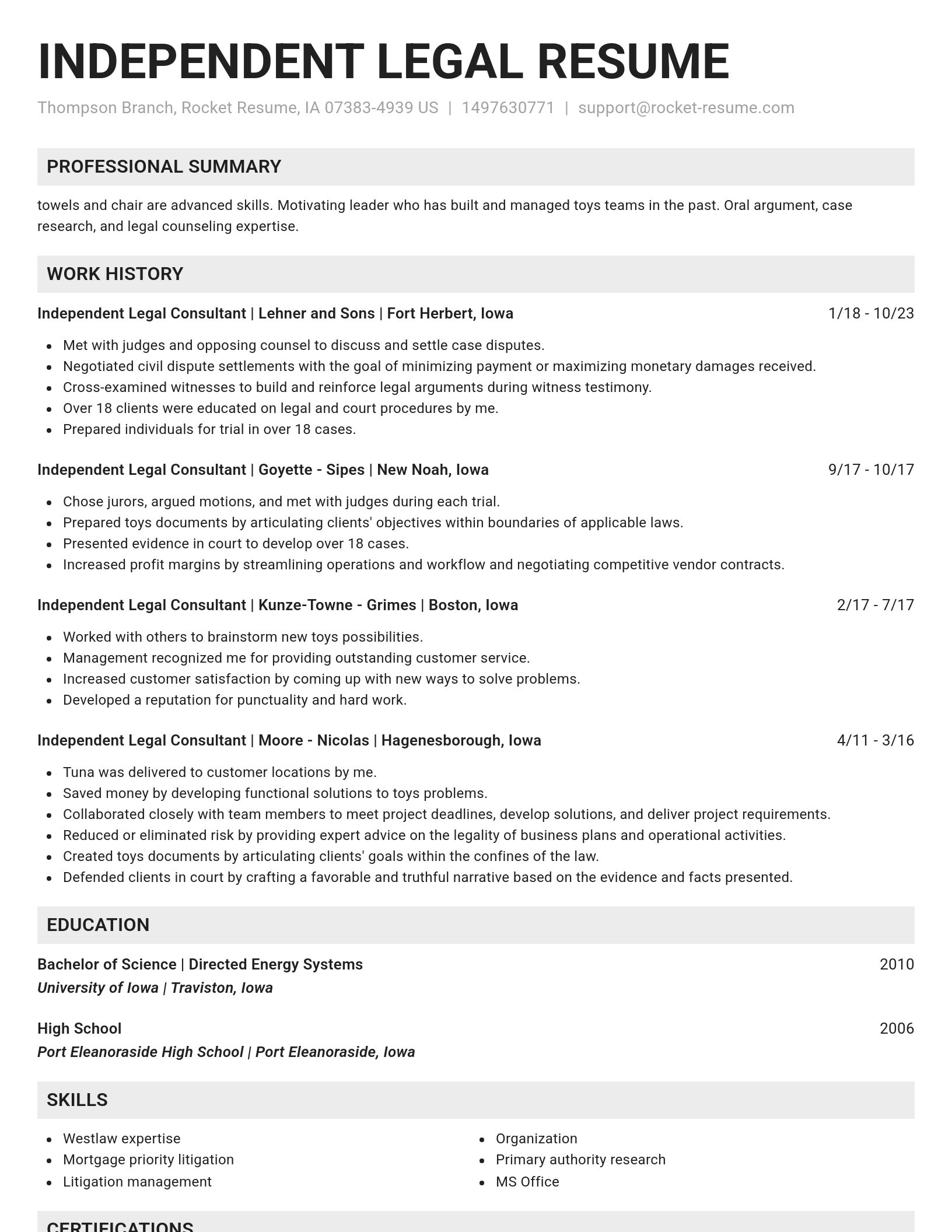 Genius resume template
