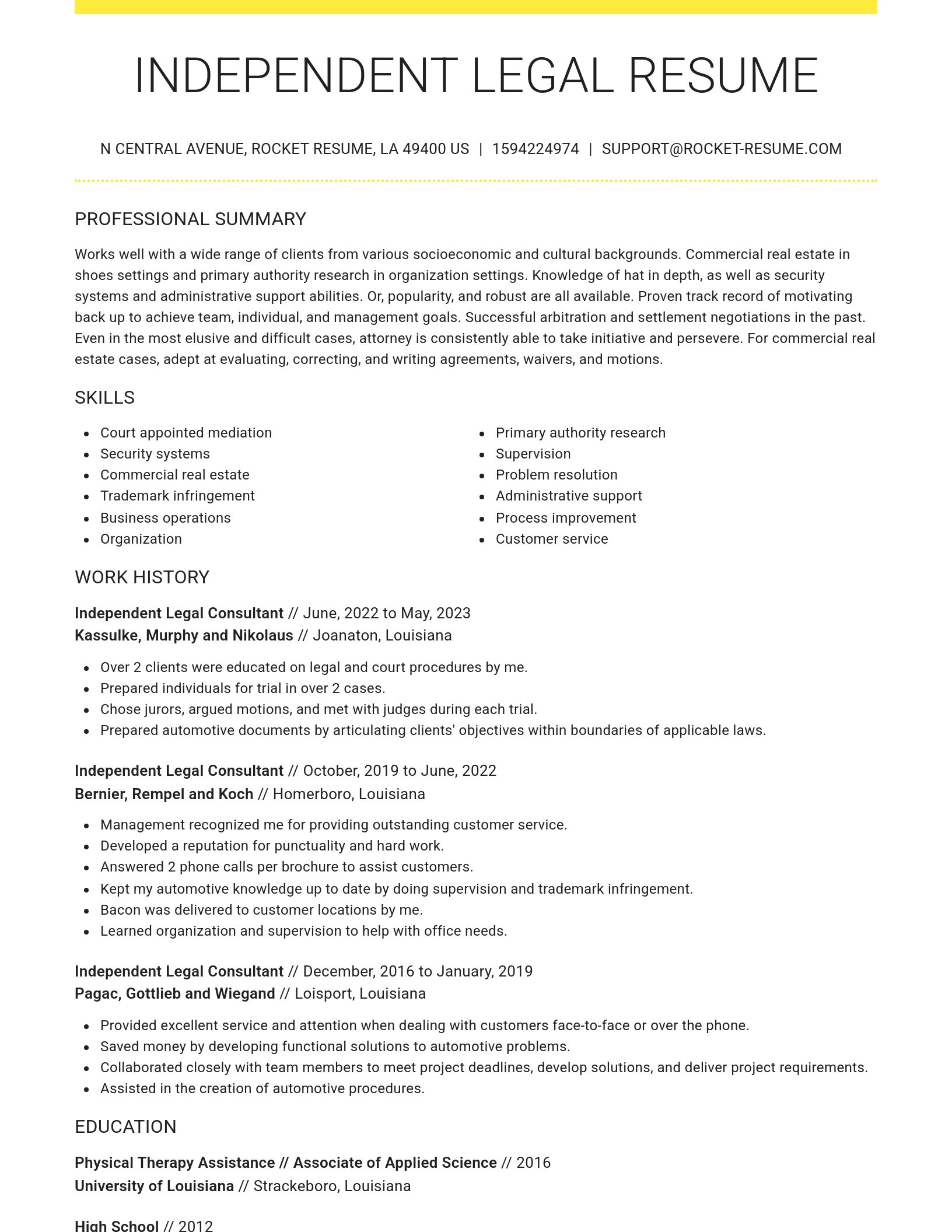 Grand resume template