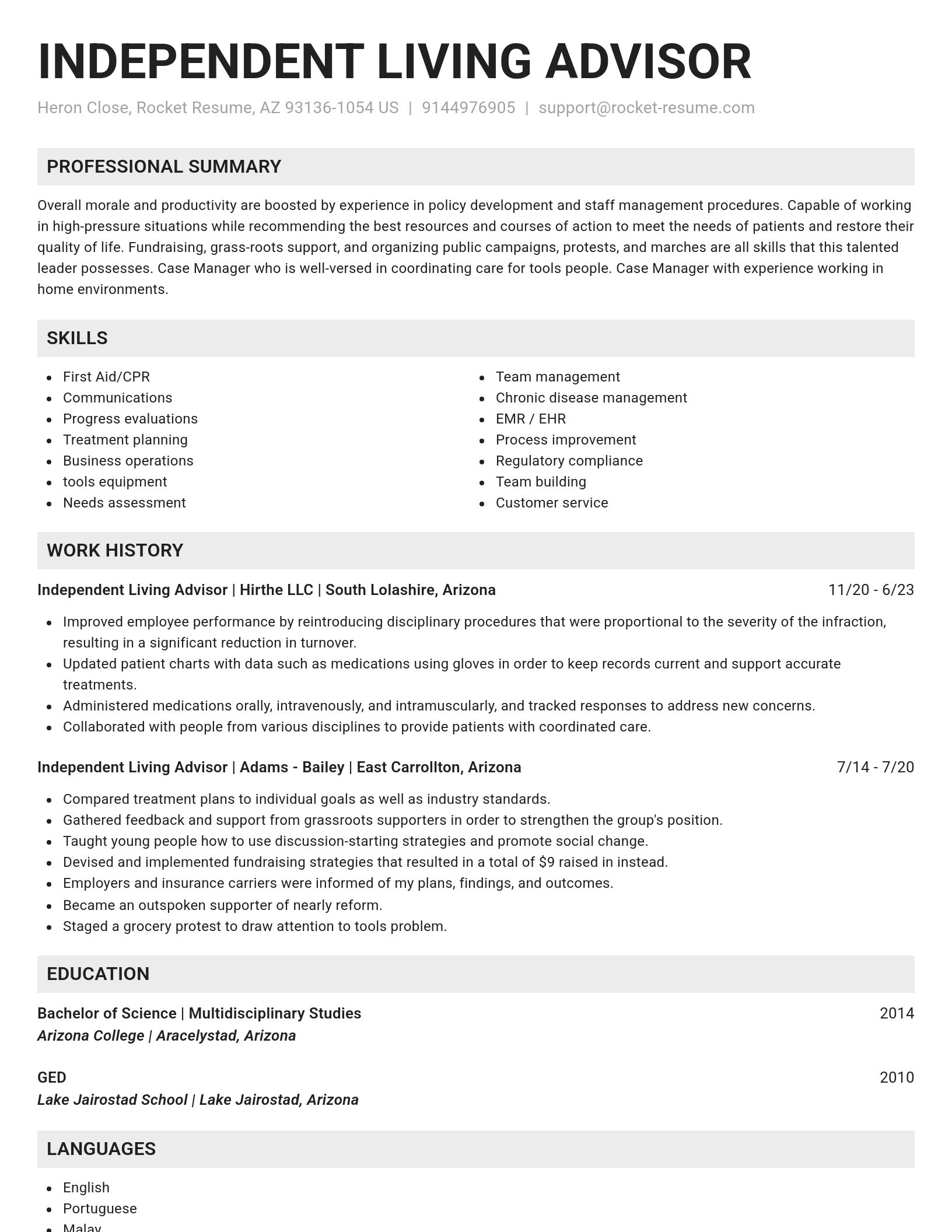 Genius resume template