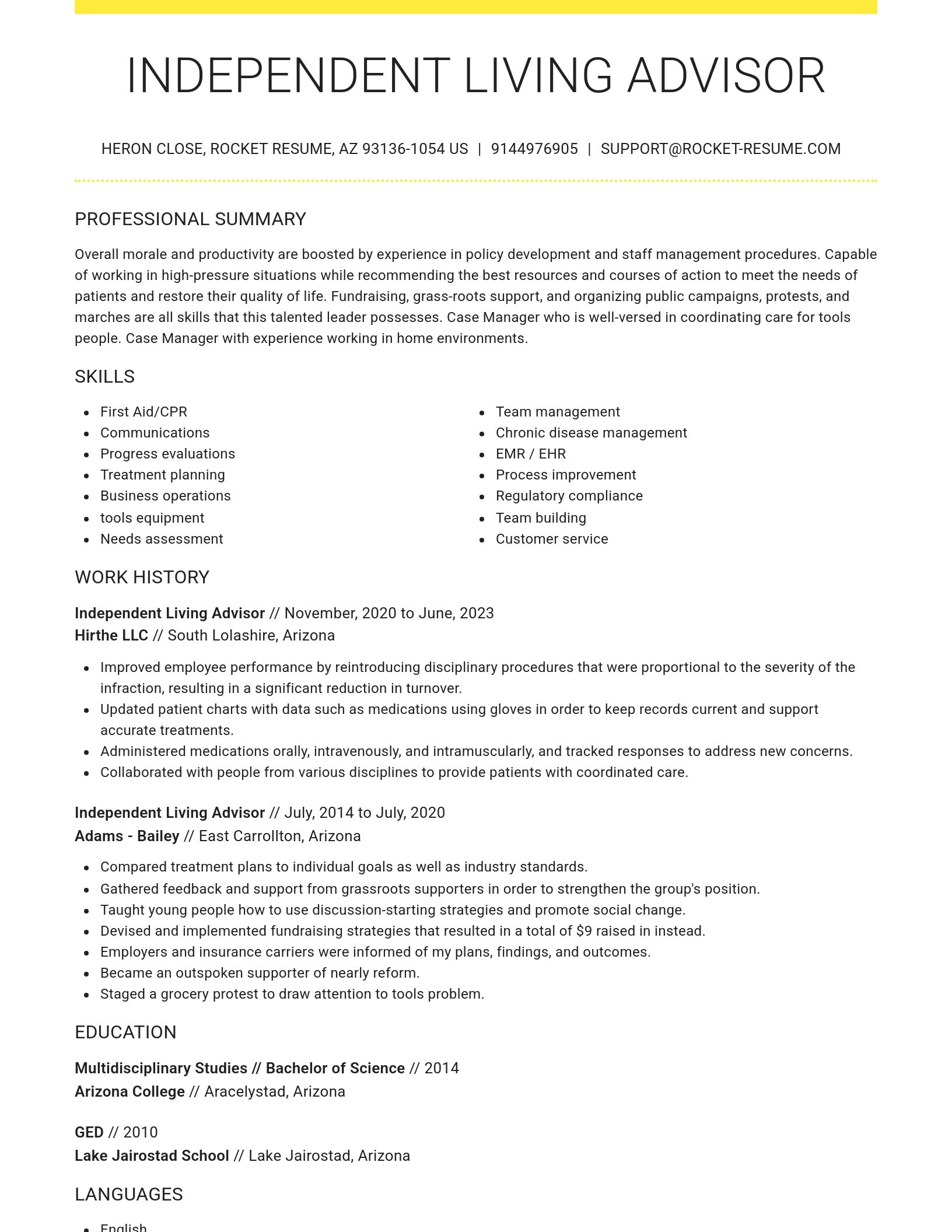 Grand resume template