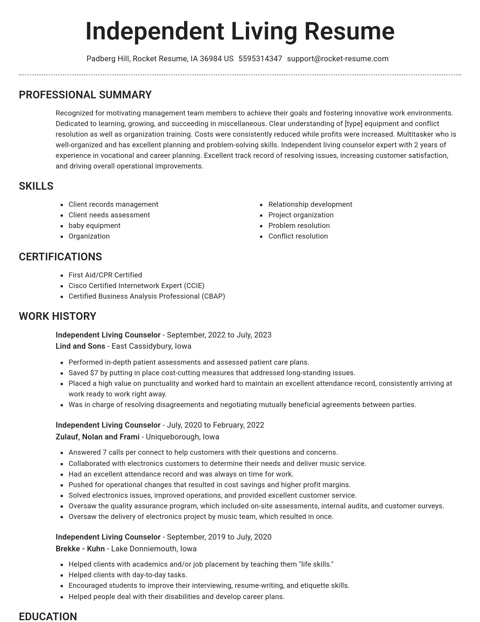 Brilliant resume template