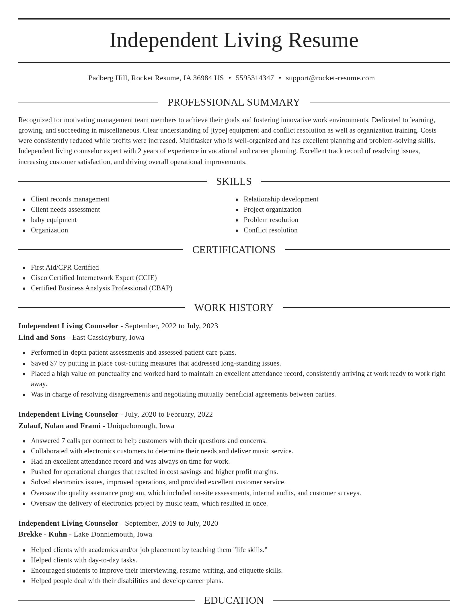 Elegant resume template