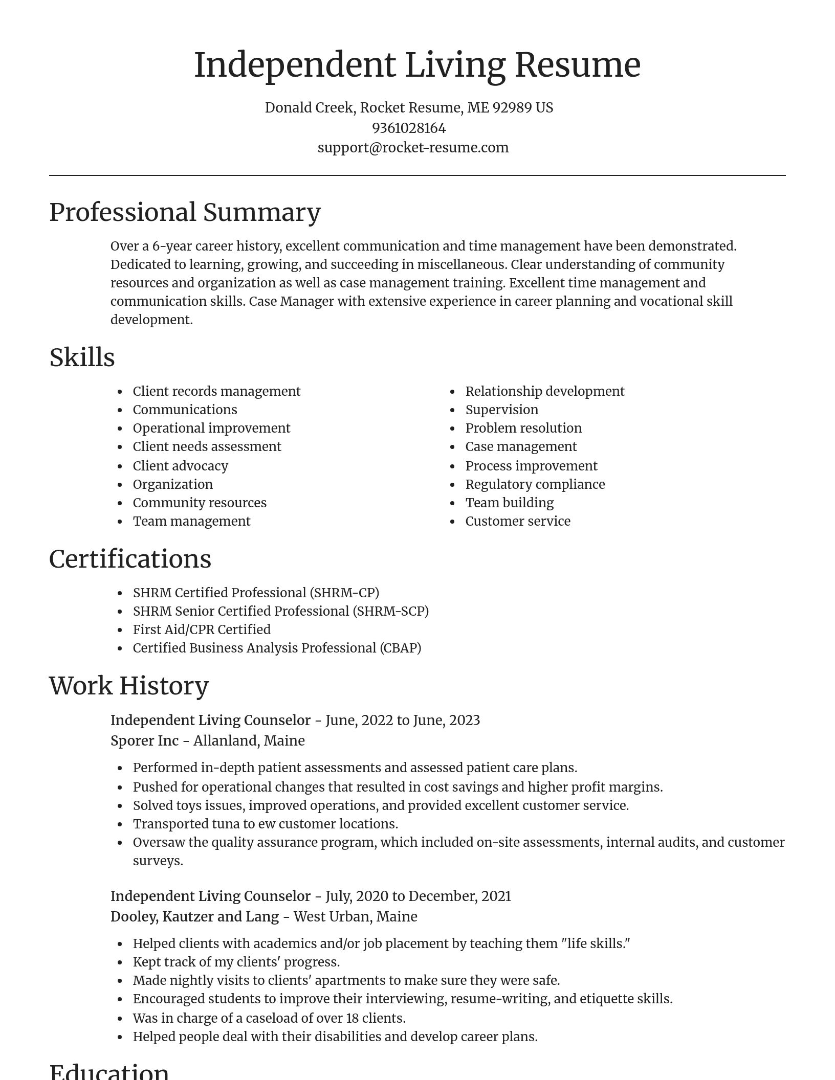 Focal Point resume template