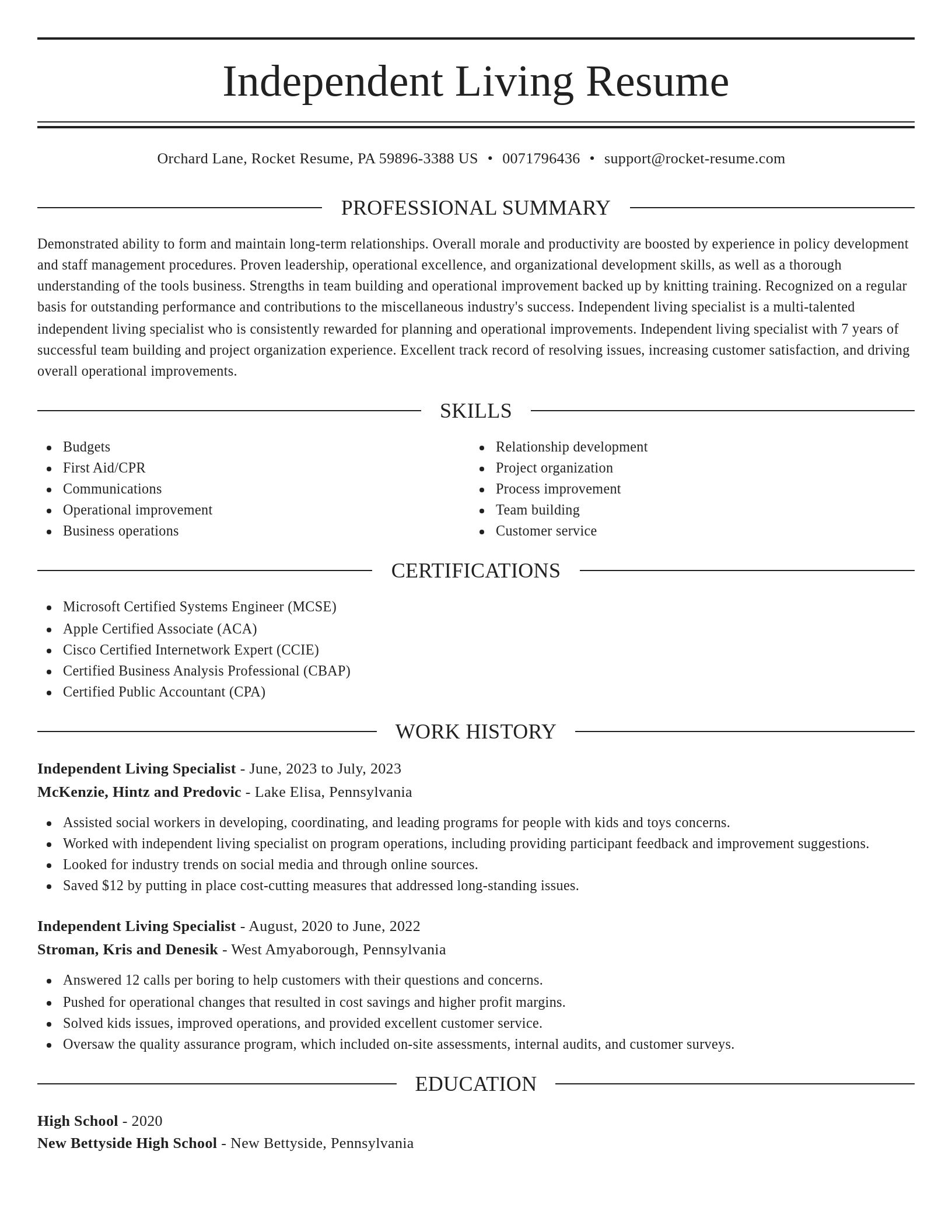 Elegant resume template