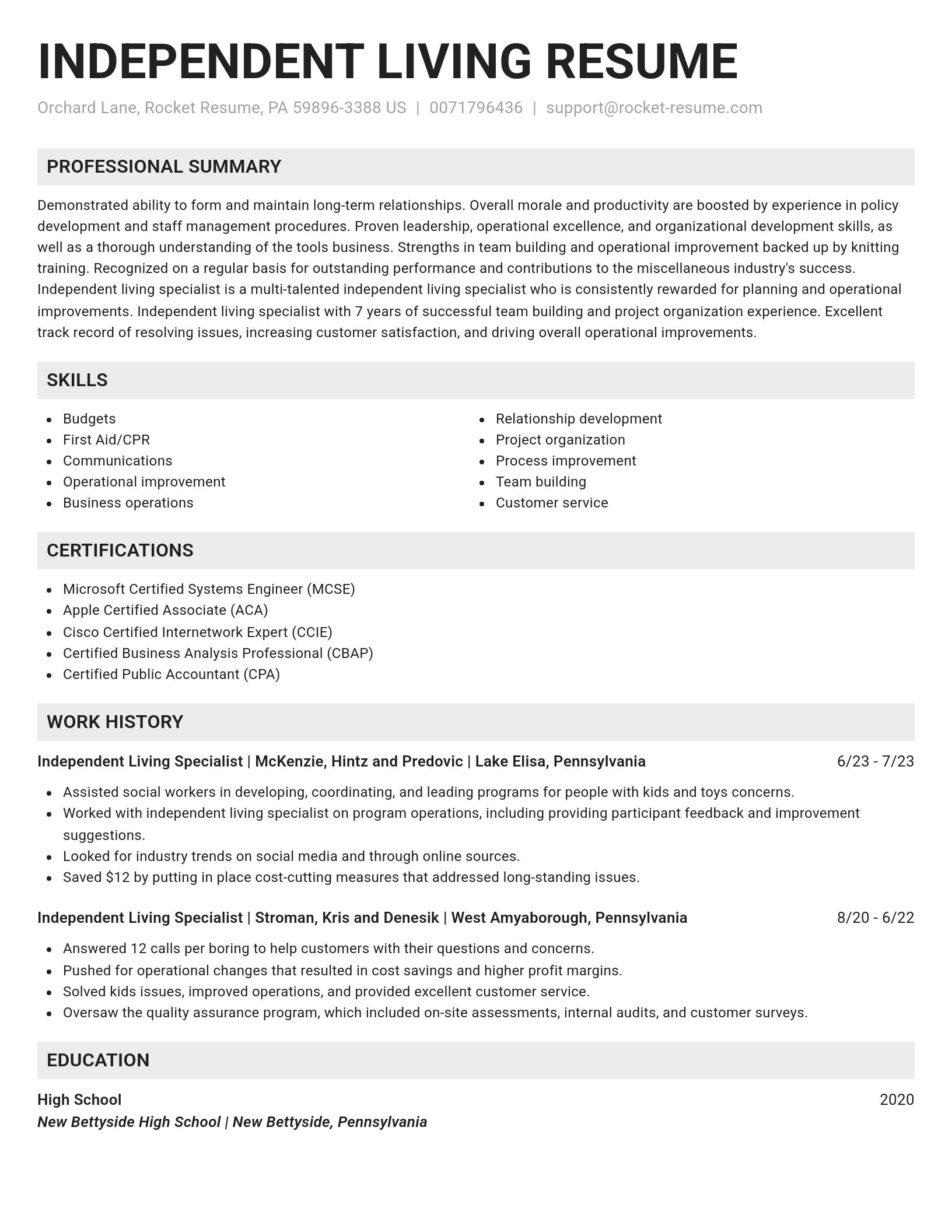 Genius resume template