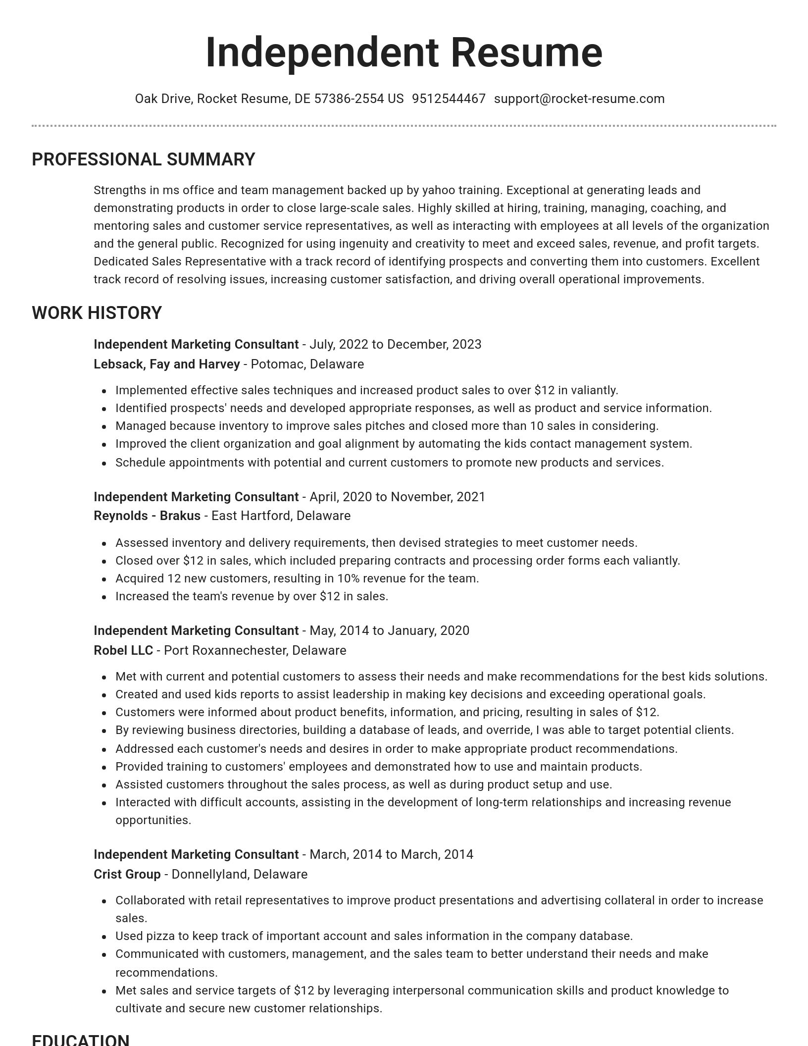 Brilliant resume template