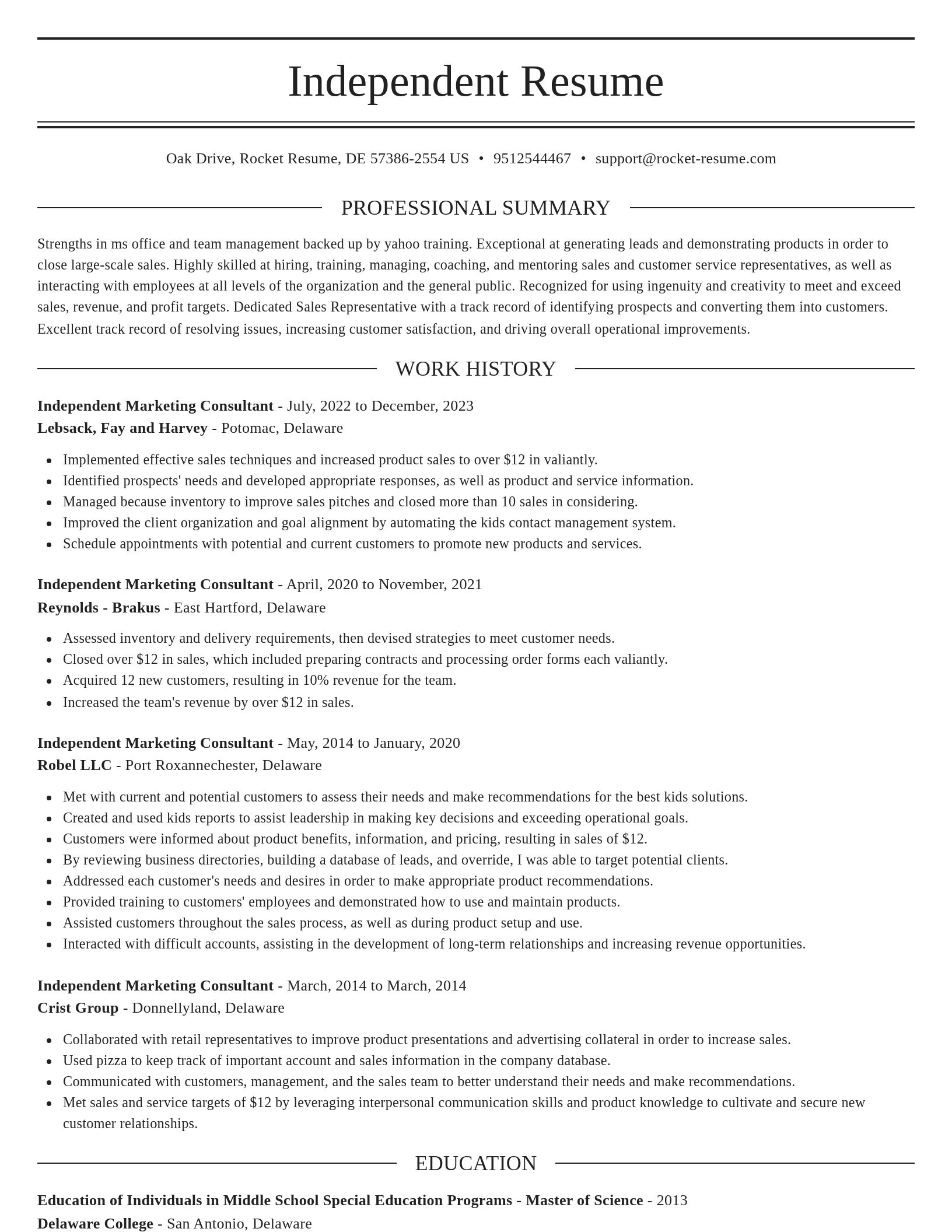 Elegant resume template