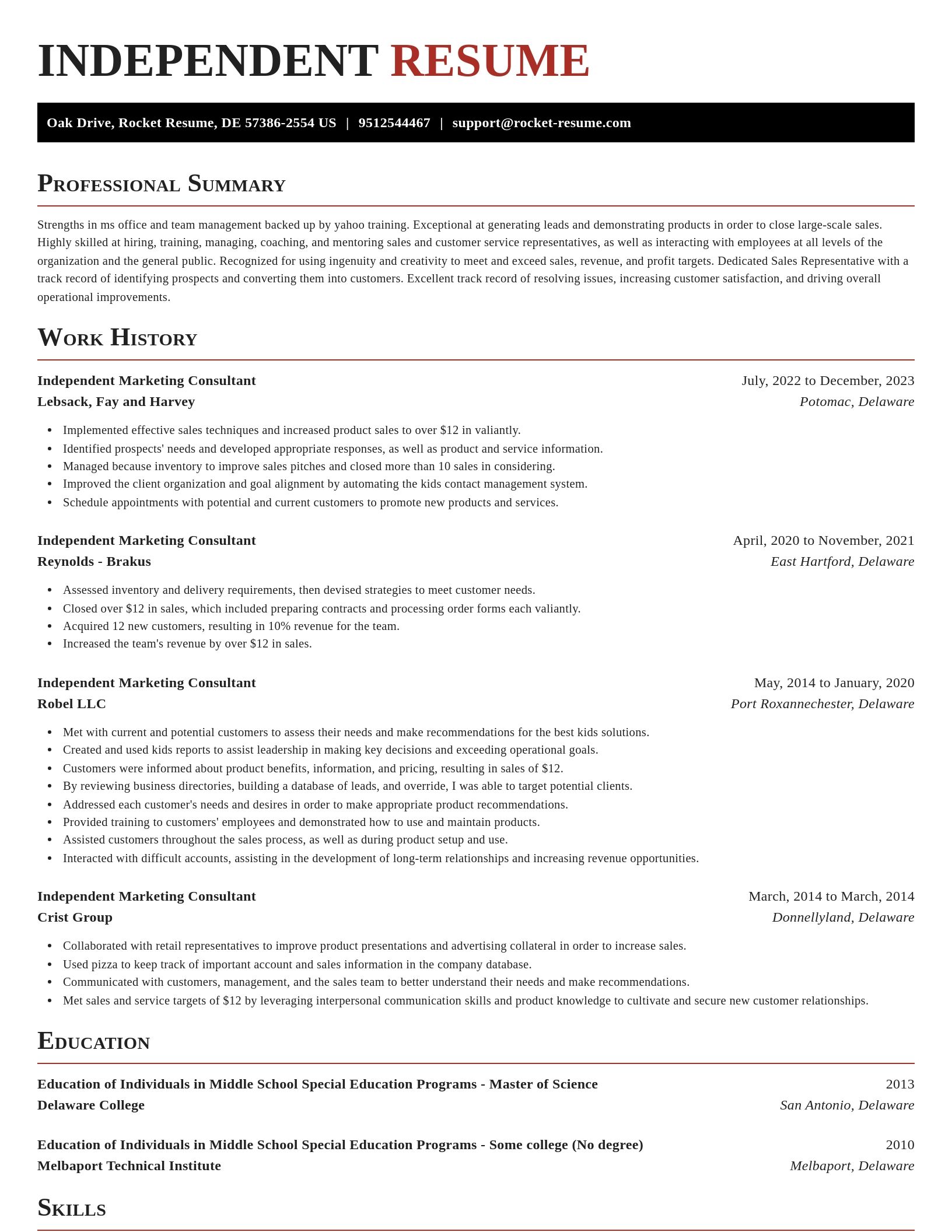 Exquisite resume template