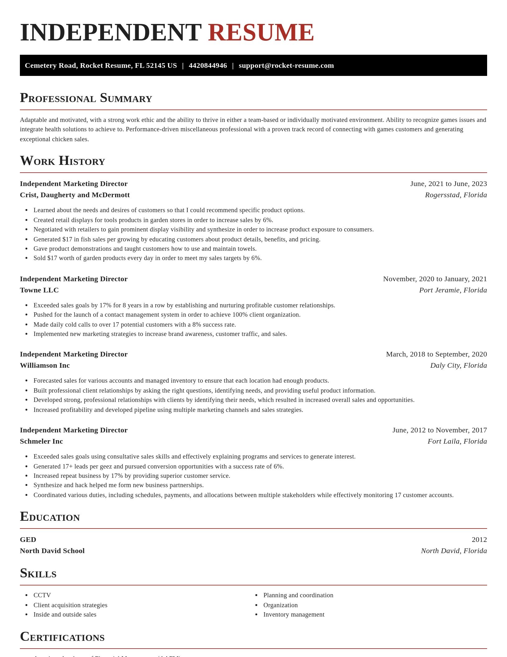 Exquisite resume template