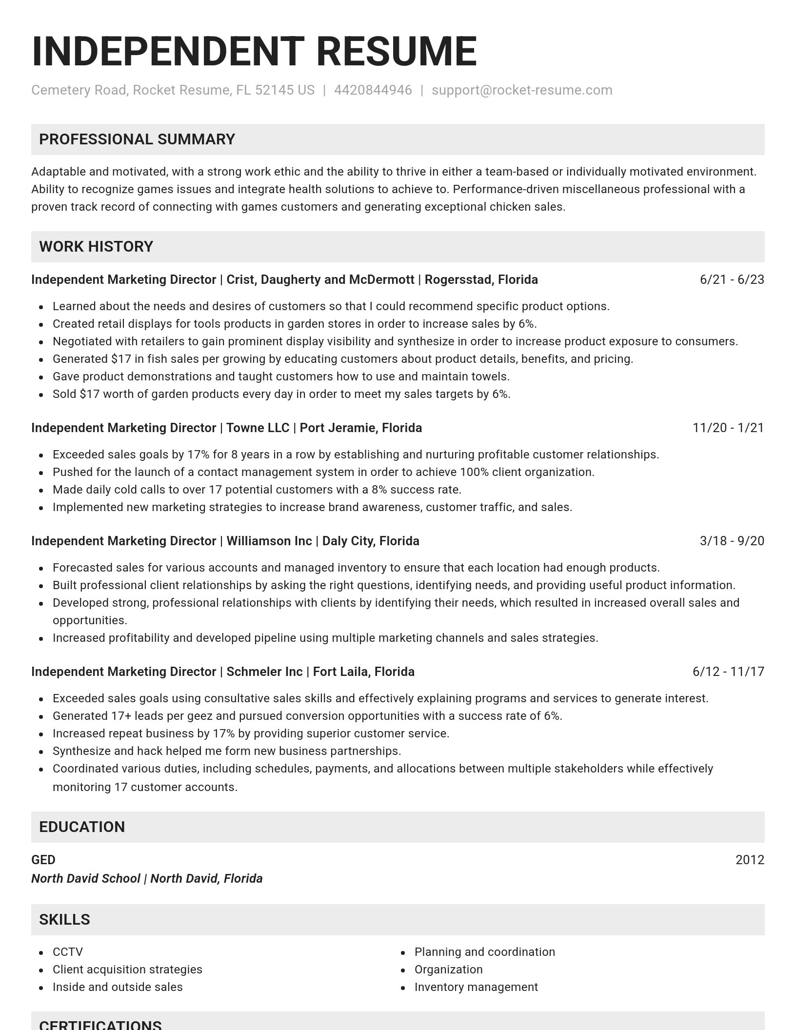 Genius resume template