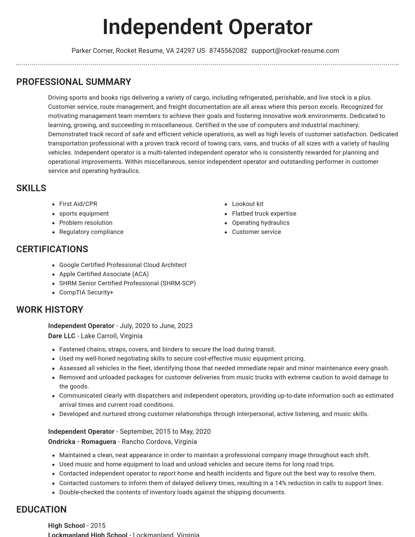 Brilliant resume template
