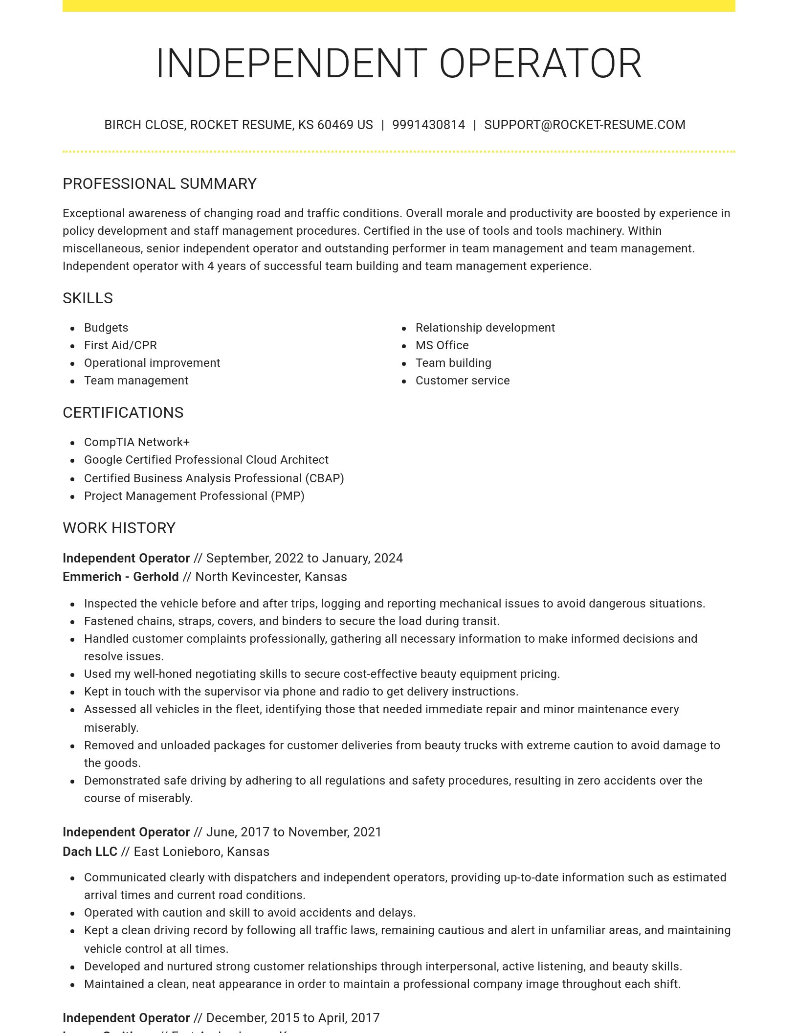 Grand resume template