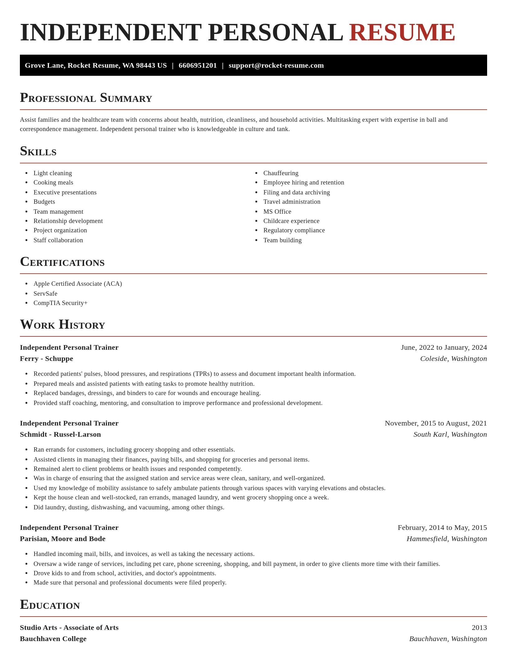 Exquisite resume template