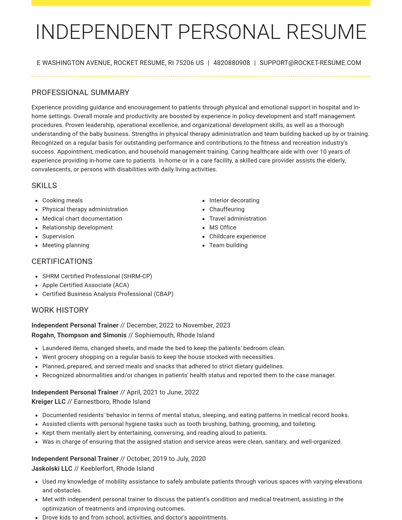 Grand resume template
