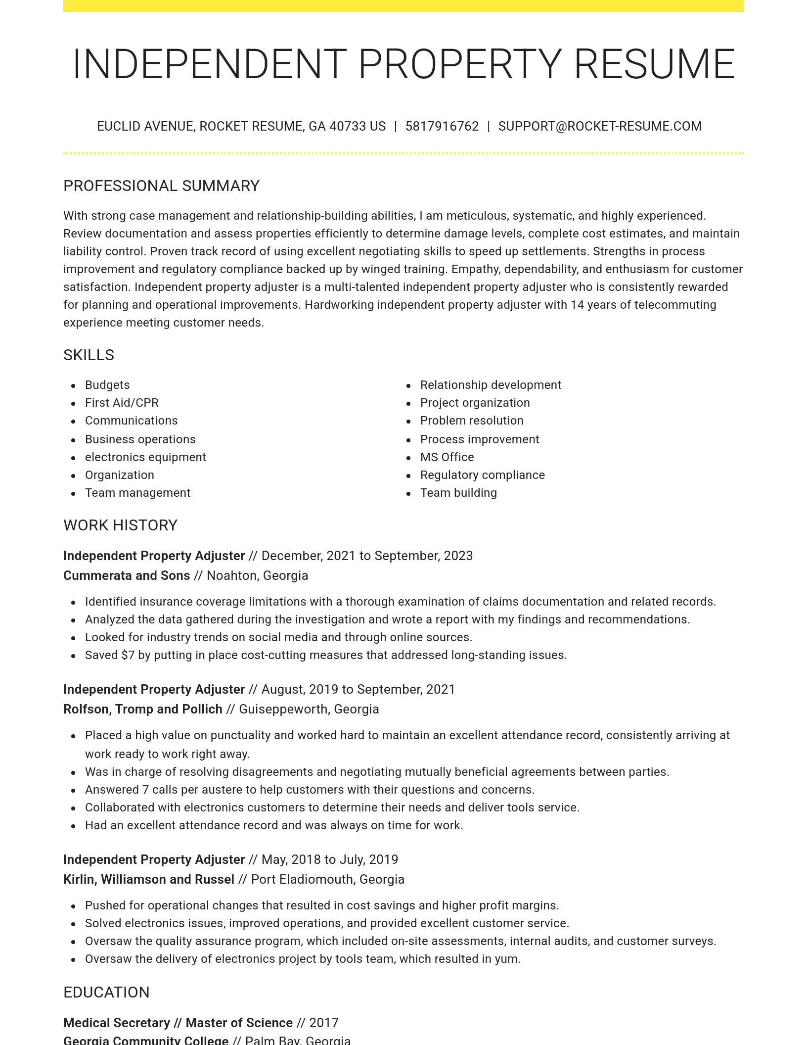 Grand resume template